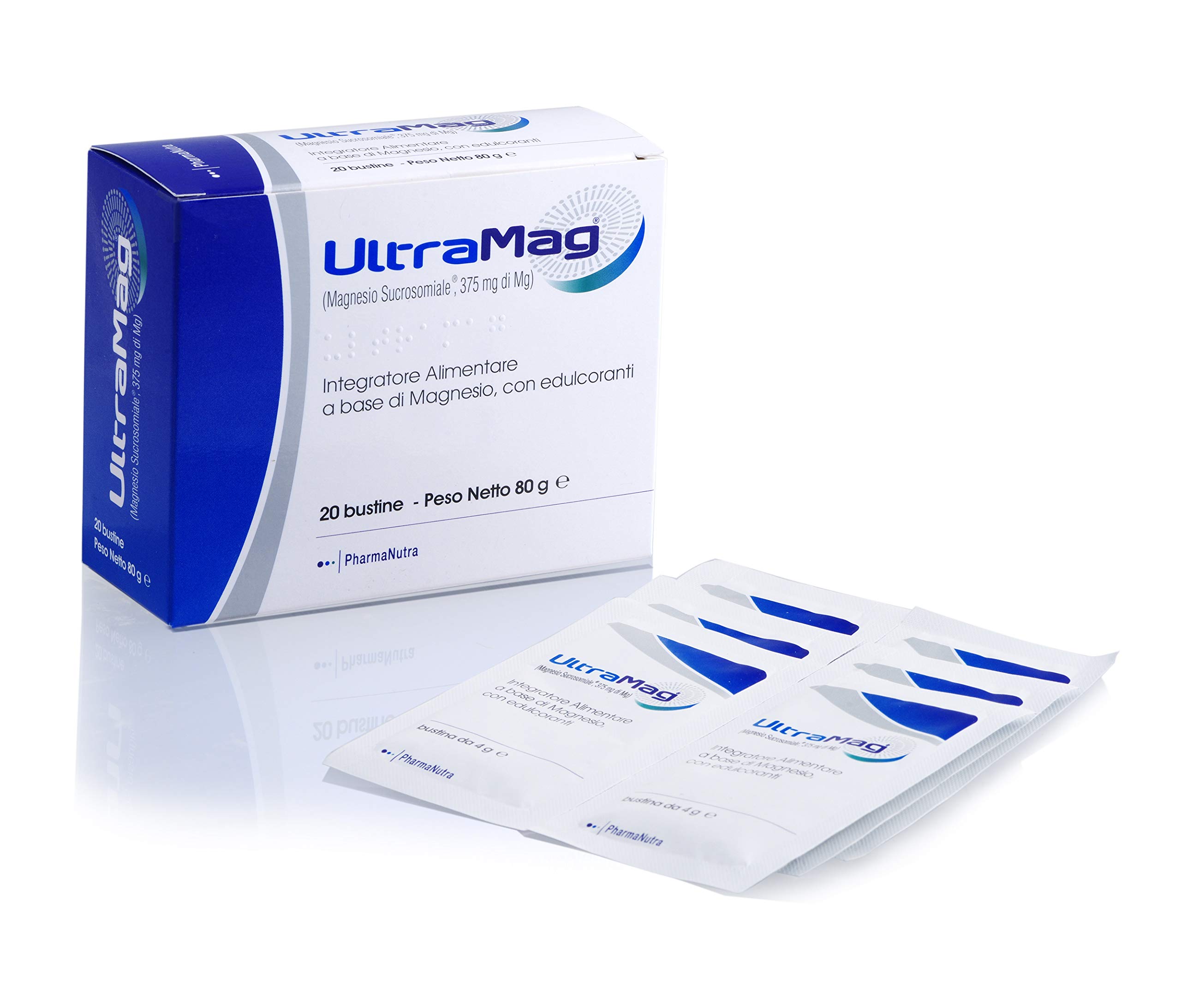 PHARMANATURA ULTRAMAG Integratore Magnesio Bustine Magnesium Supplement 20pz 80g