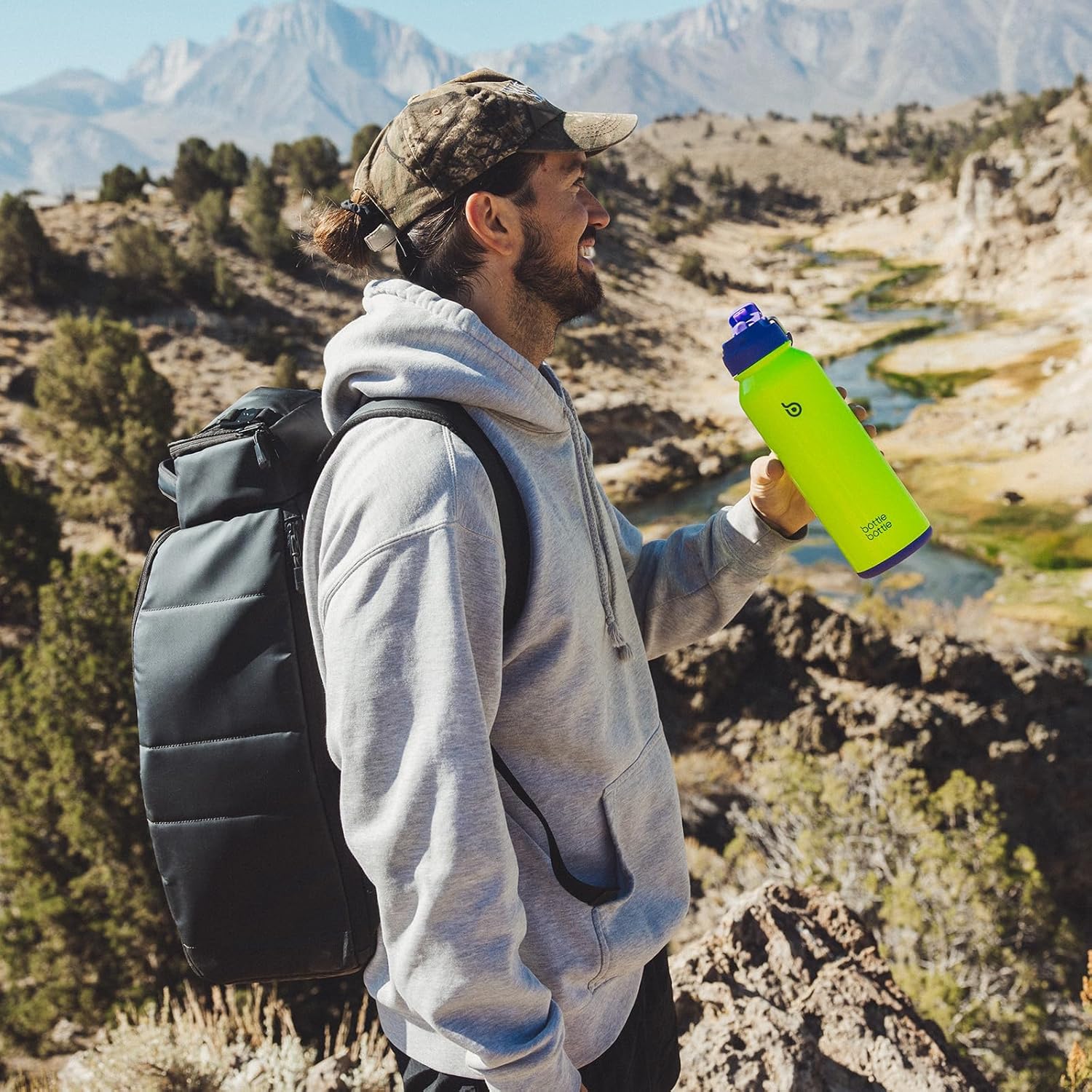 BOTTLE BOTTLE 40 oz sports water bottle stainless steel insulated water bottle with straw and pills holder - Image 8