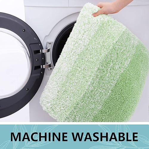 Miniatura 7 de Arotive - Tapetes de baño de microfibra, peludos, suaves, absorbentes, antideslizantes, afelpados, se pueden lavar a máquina y secar en secadora,