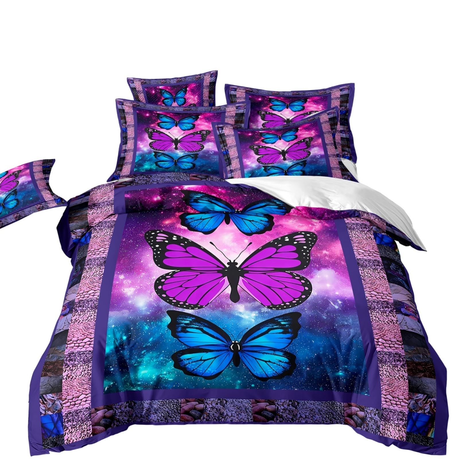 Super King Size Duvet Cover Sets Sky Blue Purple Super King Bedding