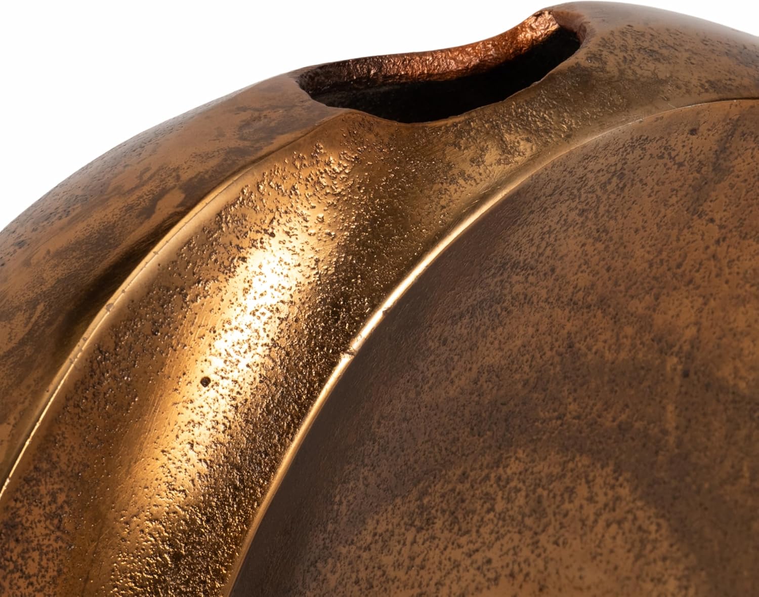 Metal Cut-Out Vase for Living Room Decor and Home Accents - Ideal for House and Table Centerpiece - Modern Decorative Flower Vase for Bedroom and Office Desk Display - 11", Bronze & Copper