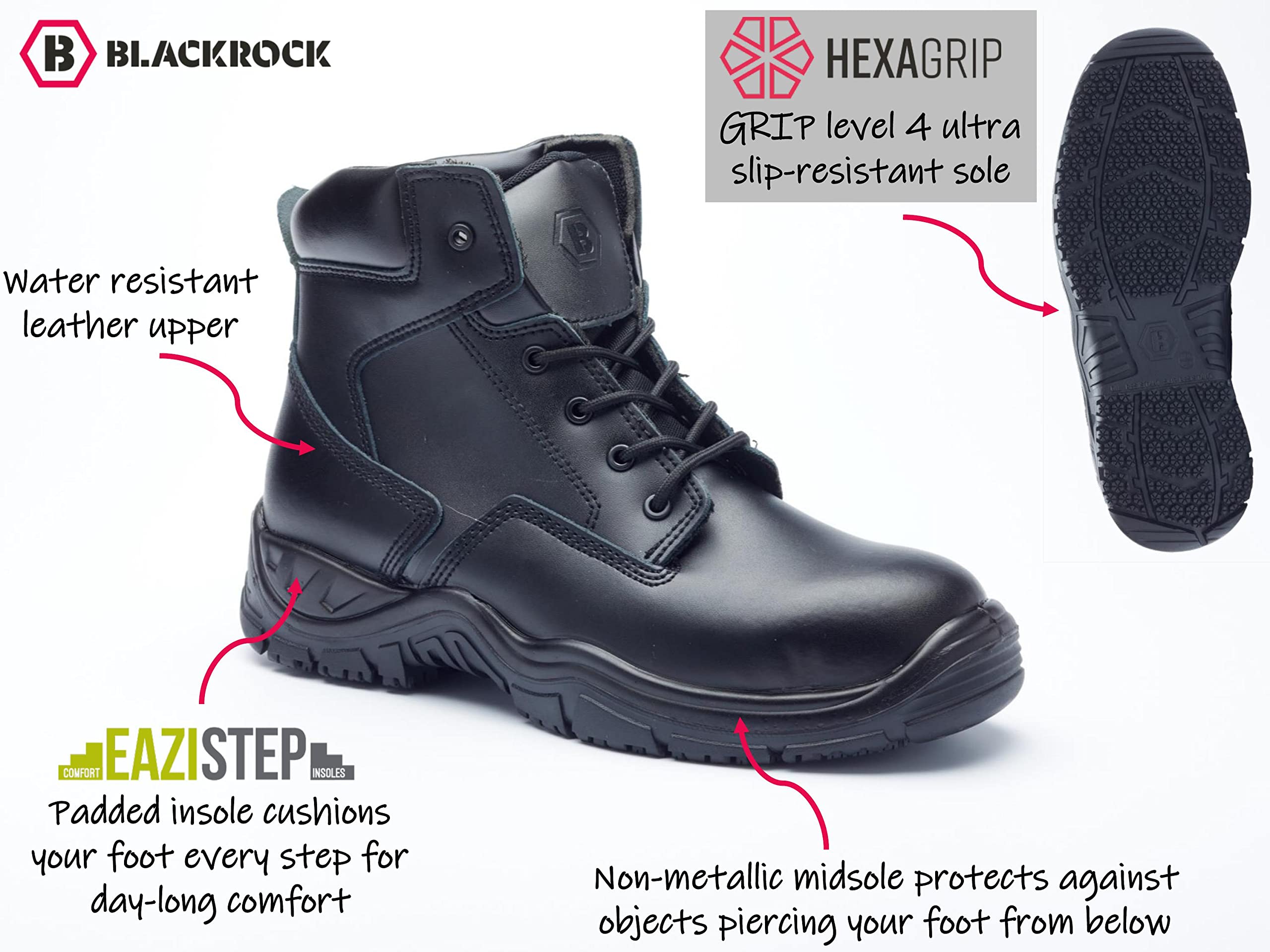 Blackrock Kompozytowa podeszwa środkowa taktyczna Marshal Hiker buty robocze (UK11/EU46)