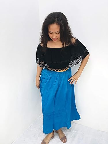 Miniatura 6 de Campesina mexican black blouse for womanSize Medium