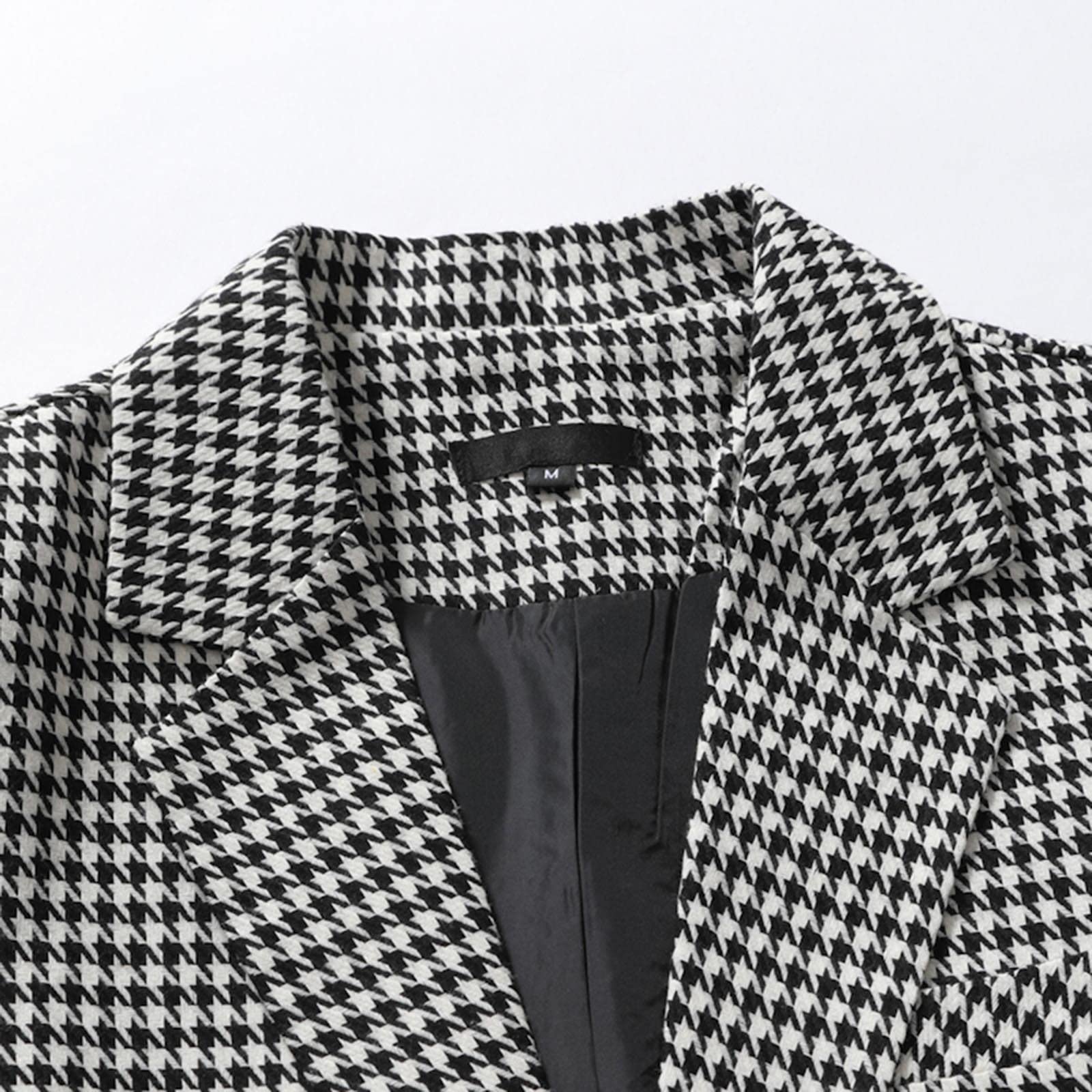Generisch Herren Und Winter Slim Retro Plaid Buckle Pocket Anzug Mantel Sakko Regular Fit Freizeitanzug Leichte Anzugjacke Knöpfe Blazer Sportlich Anzug Jacke Knopfleiste Anzugjacken Elegante Sakkos