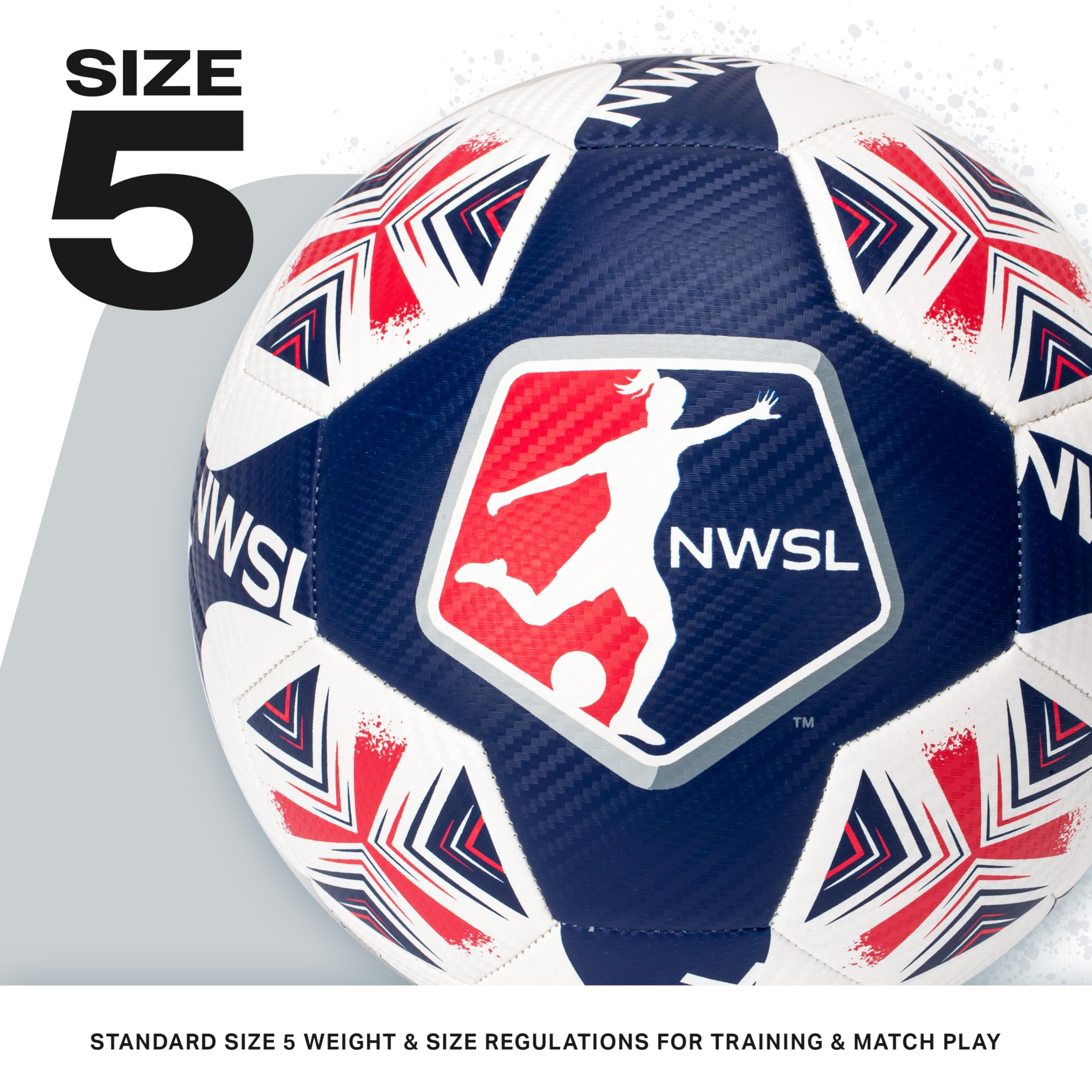 Franklin Sports NWSL Team Soccer Balls - Palloni da calcio per bambini e adulti, per ragazzi e ragazze, ufficiali NWSL Team, disponibili nelle misure ufficiali 5 o mini 1