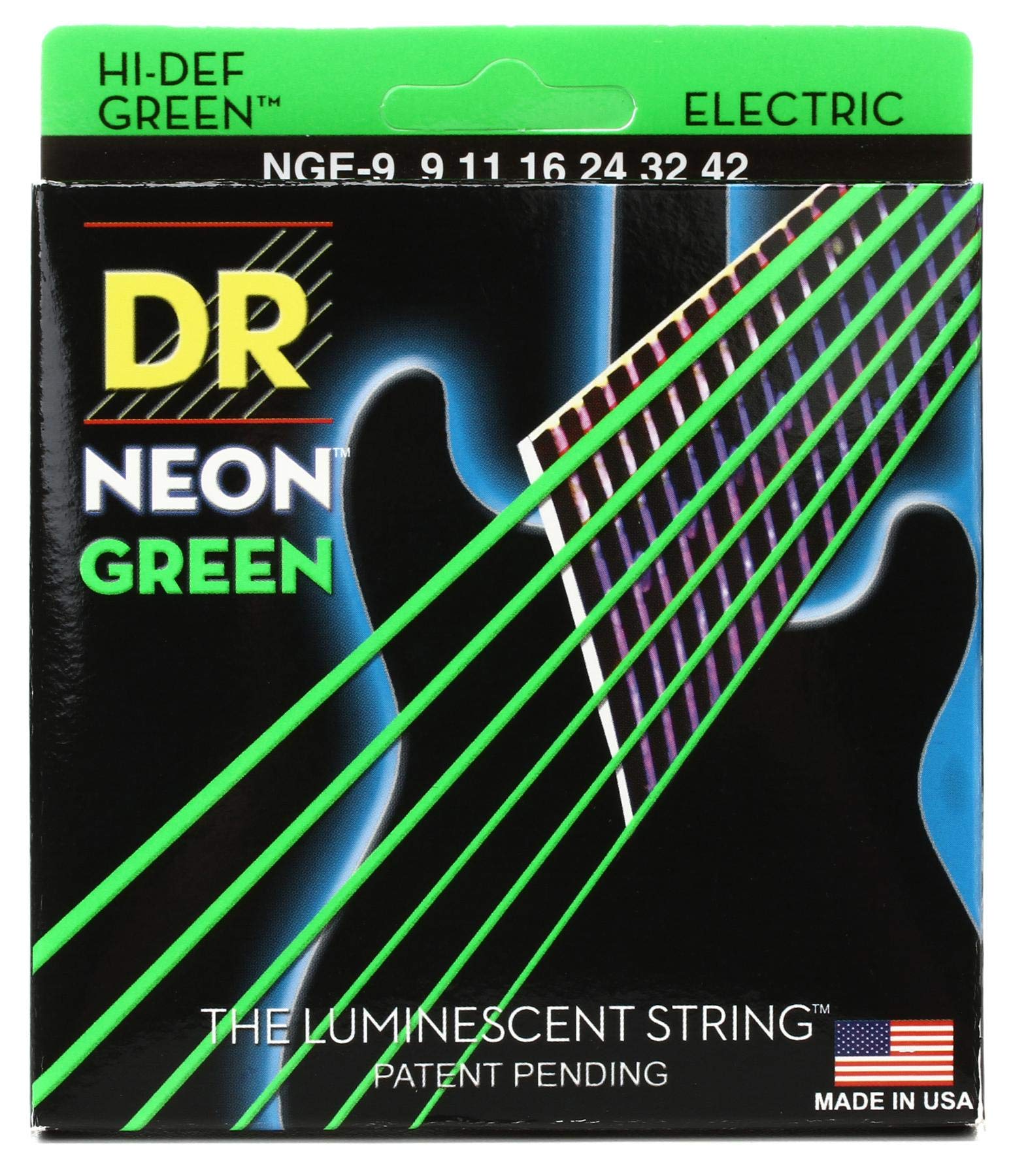 Amazon.co.jp: DR エレキギター弦 NEON ニッケルメッキ グリーン