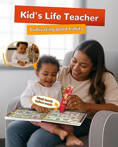 Miniatura 5 de KOKODI Juego de libros de bolígrafo parlante, libros de sonido interactivos para niños, juguetes electrónicos de aprendizaje para niños y niñas,