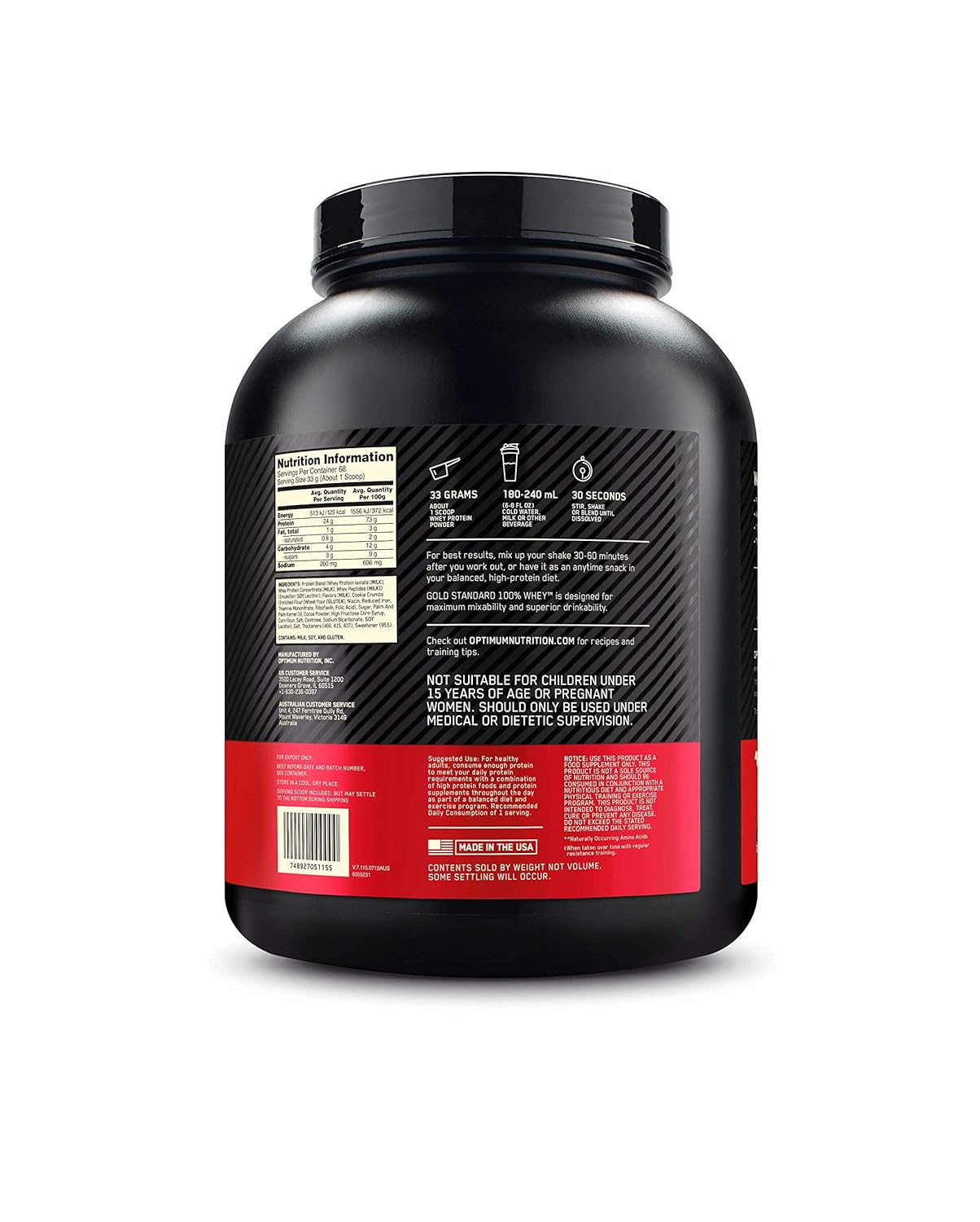 Whey Protein 100% Gold Standard Cookeis e Cream, Optimum Nutrition, 2270G em promoção! Veja a oferta e mais achadinhos de Vitaminas & Suplementos 2 Hoje é o melhor dia para comprar Whey Protein 100% Gold Standard Cookeis e Cream, Optimum Nutrition, 2270G com aquele preço maroto! Promoção! Aproveite a oferta! 2
