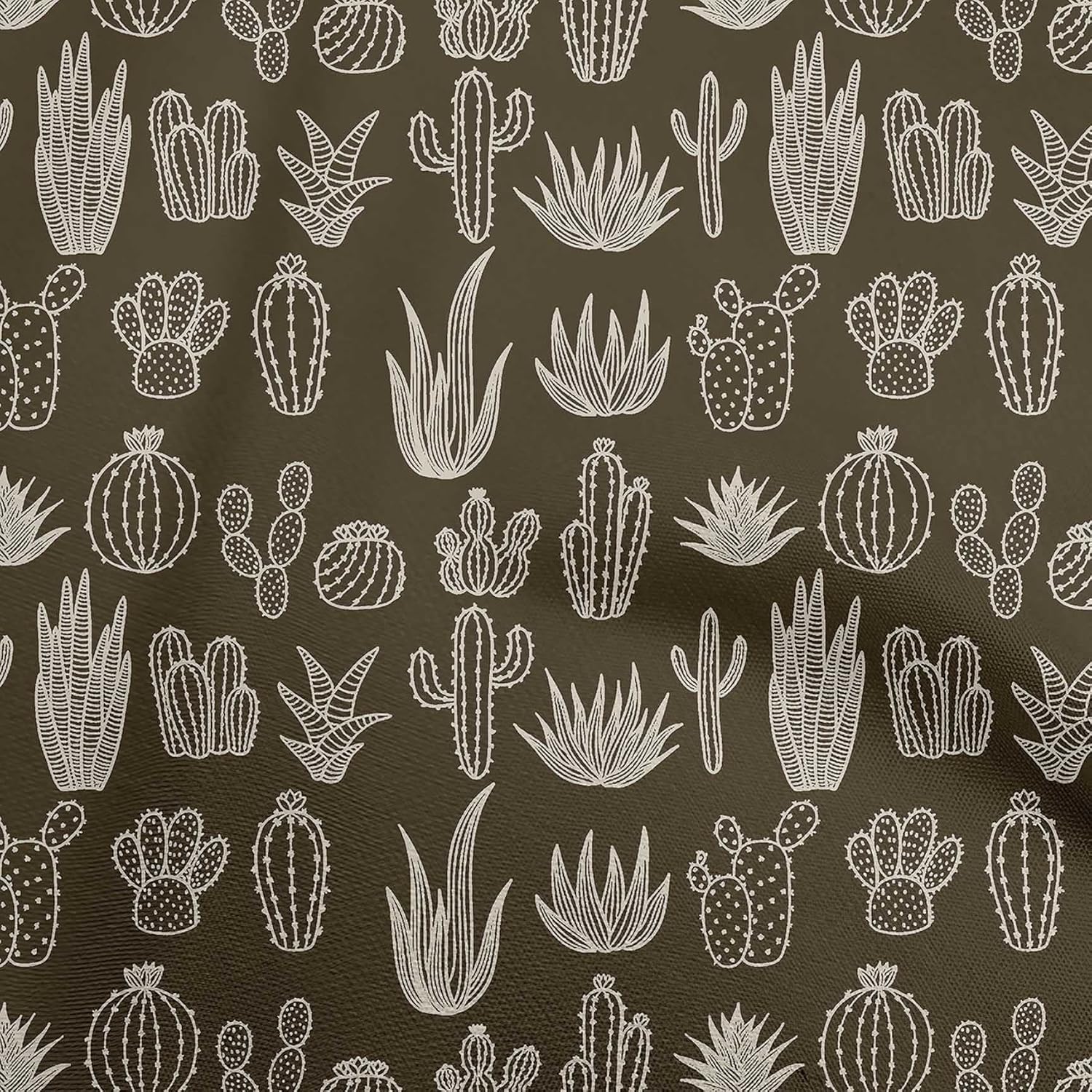 oneOone Cotton Flex Black Fabric Cactus Quilting Supplies Print Sewing Fabric by The Yard 40 Inch Wide-20