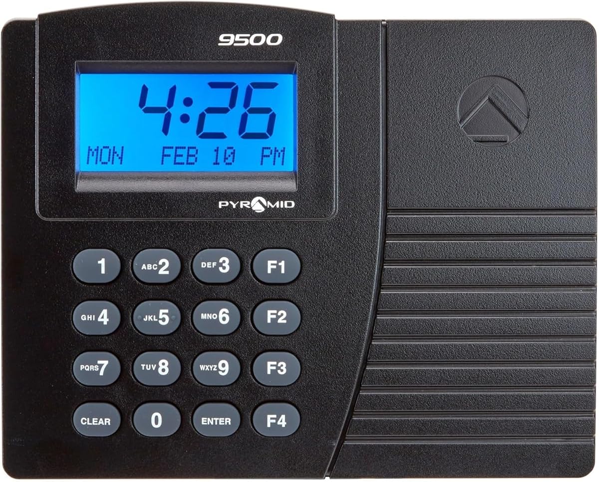 Pyramid Time Systems - TimeTrax Elite Proximity Time Clock [TTPROXEX] | Automated Time and Attendance System With Software Download, Windows Compatible, No Touch Employee Punch In, Black