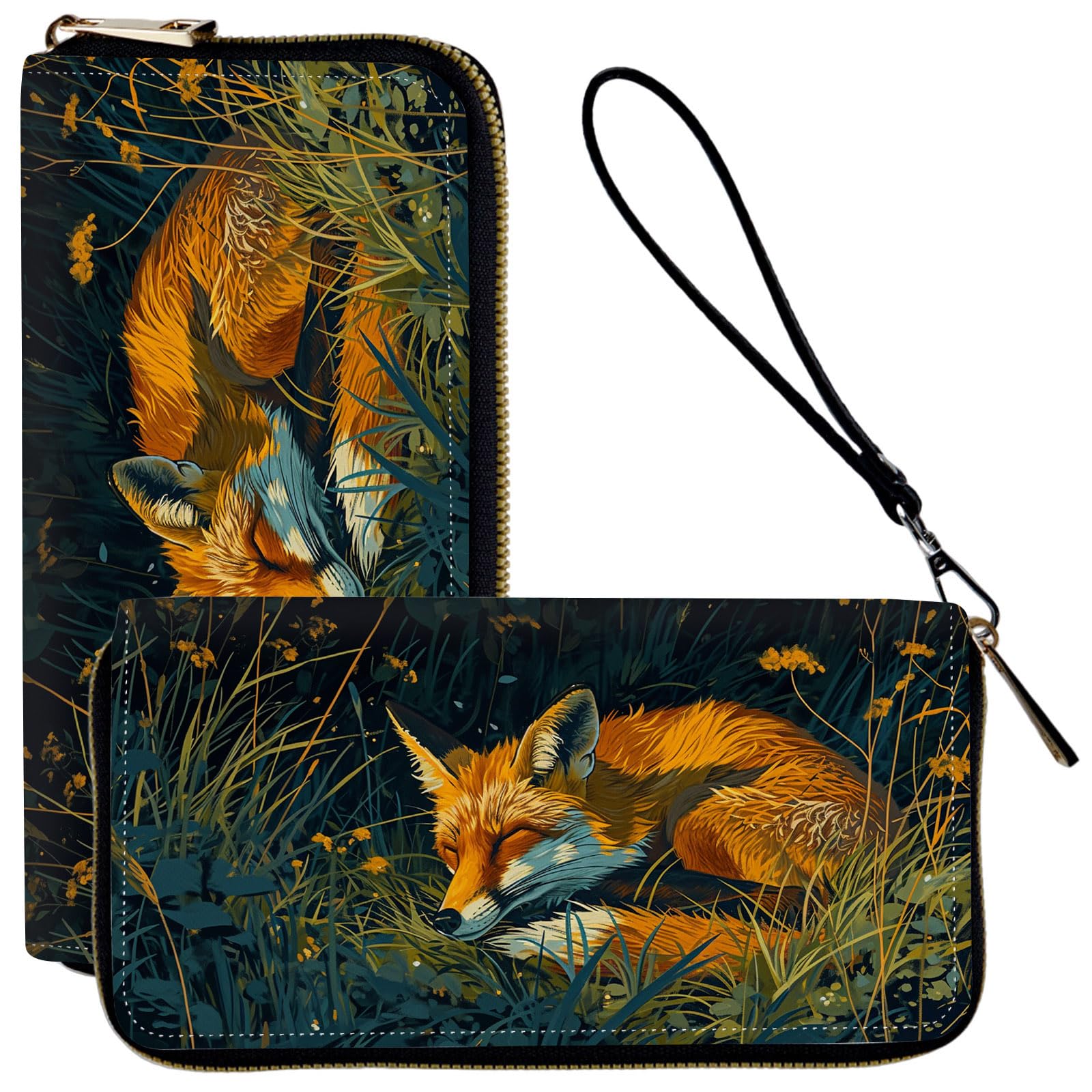 ACWDMKH Ladies Wallet,Clutch Purses for Women Wallets Leather Credit Card Holder for Women Wristlet Slim Small Cute with Zipper,Thin RFID Blocking