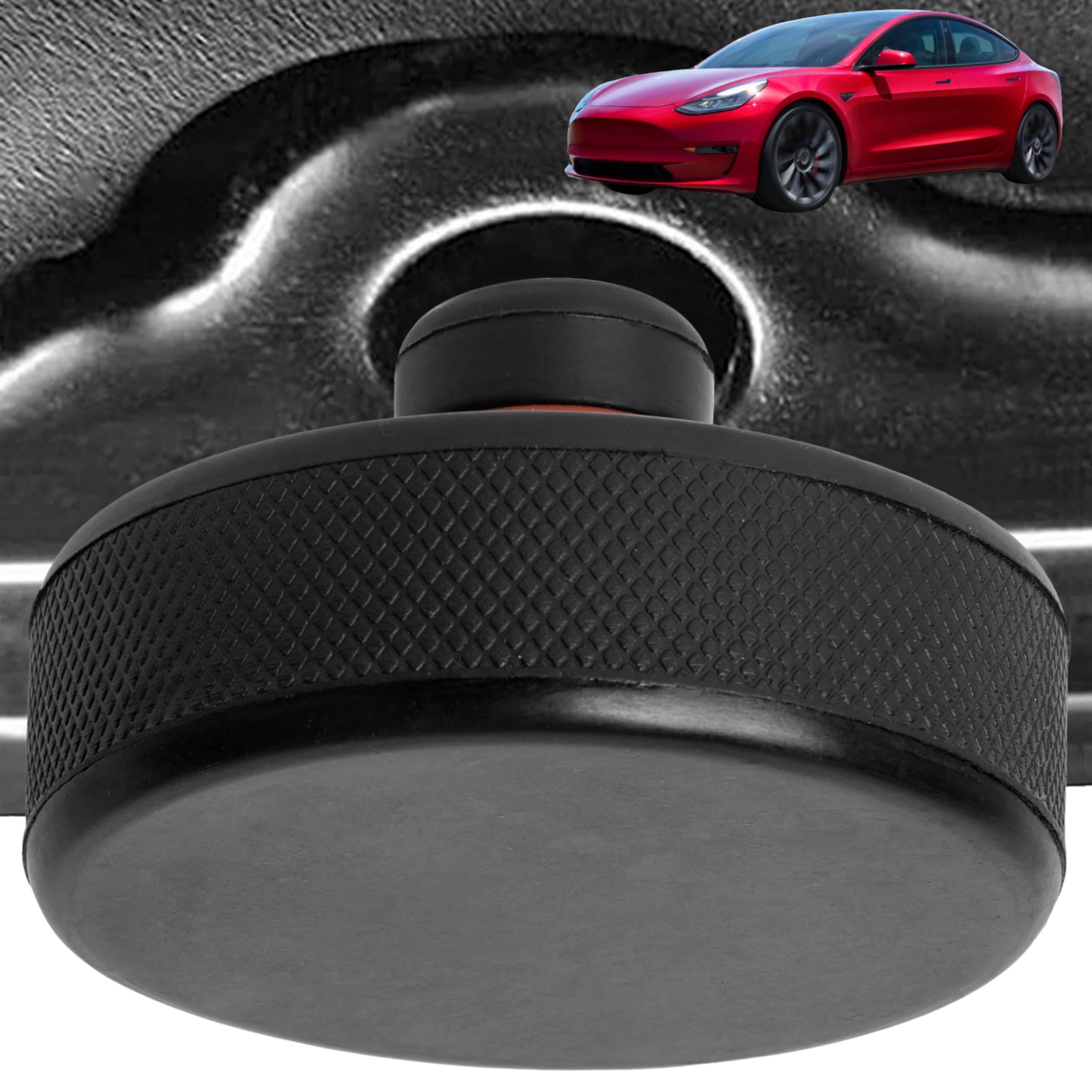 Gumowa nakładka na lewarek, Jack Pad Tesla Model 3, Y, S i X, Ø 76 x 25 mm