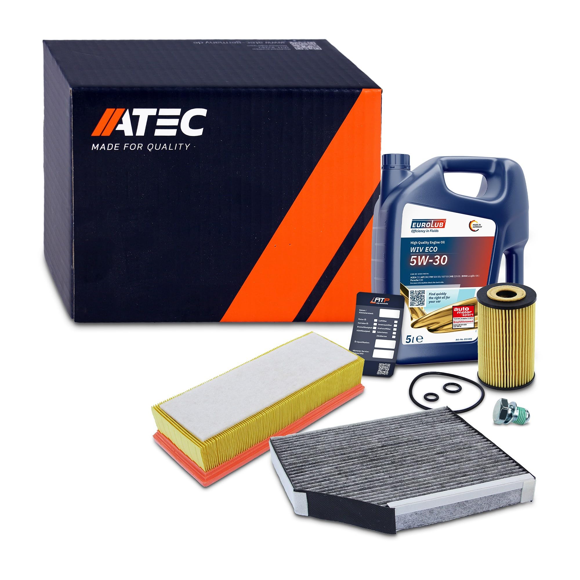 ATEC Germany Inspektionspaket Filterset mit 1x Ölfilter, 1x Luftfilter, 1x