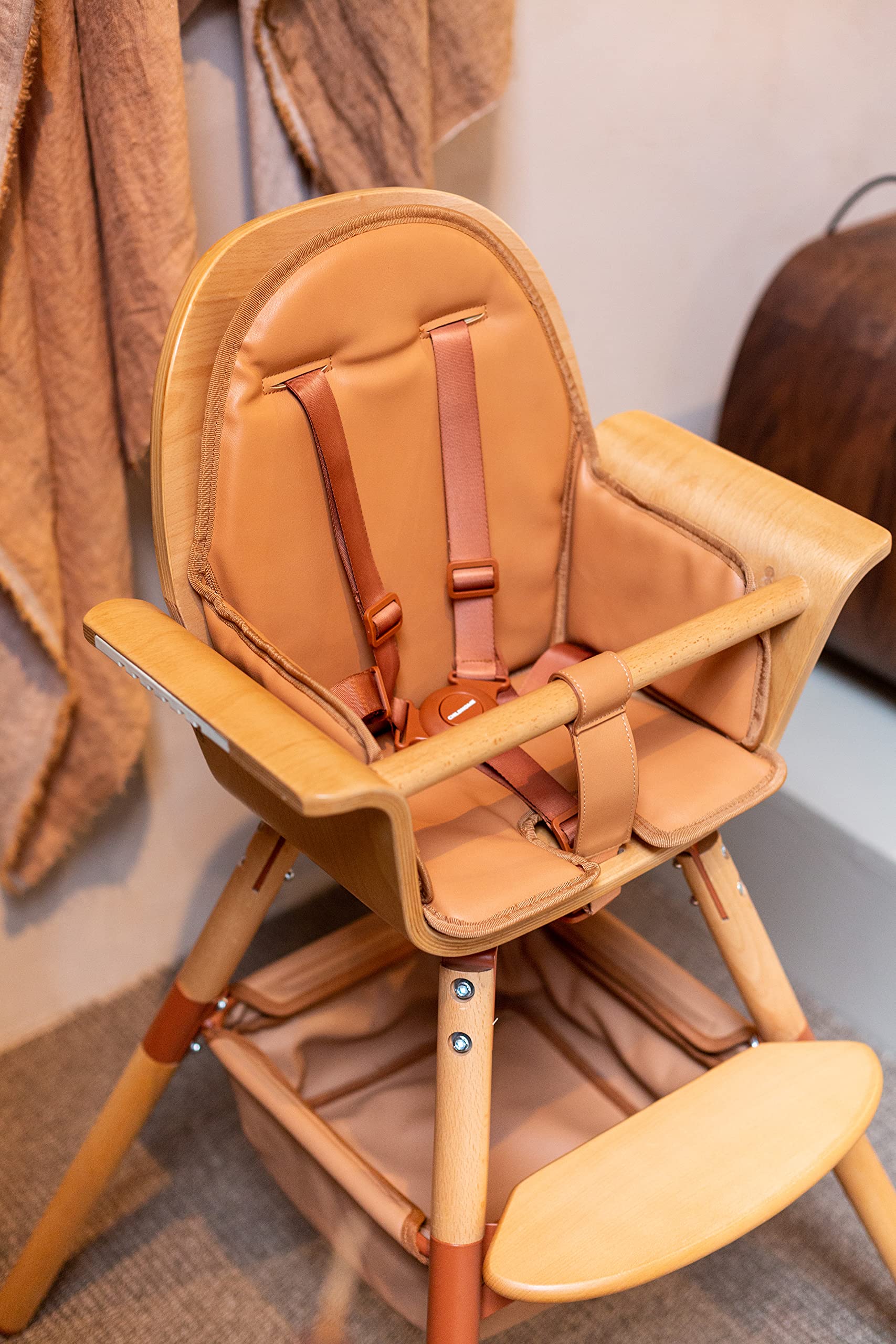 CHILDHOME, Cuscino riduttore per seggiolone effetto pelle, compatibile con Evolu e Evowood, Nude