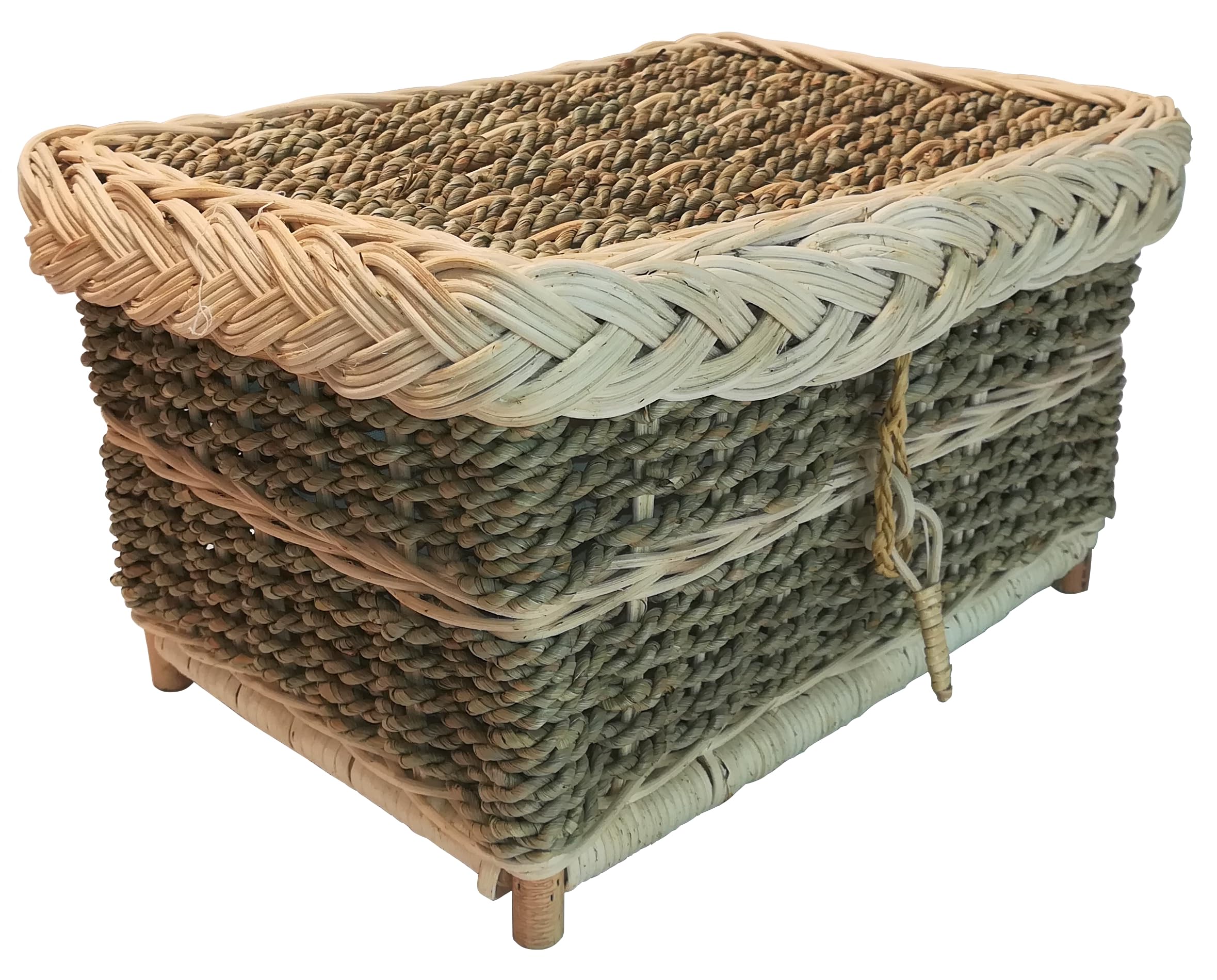 Natural Seagrass Rectangular Oblong Cremation Ashes Casket (Funeral Urn/Adult) Eco-Friendly Biodegradable