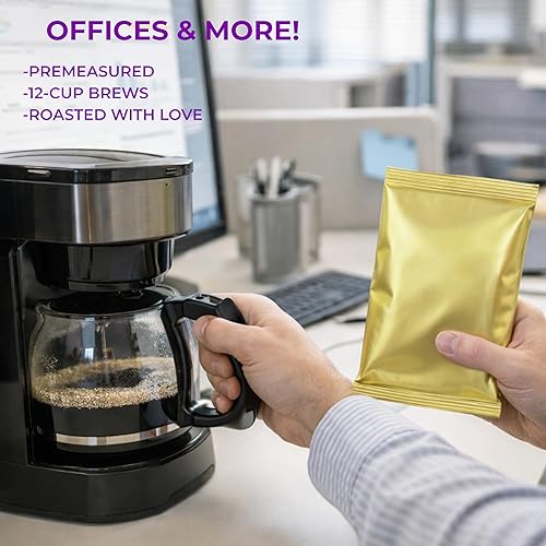 Miniatura 5 de Katy's Craft Paquetes de café | Paquetes de 12 tazas a granel para el hogar, cafeterías y oficinas | Tamaño premedido de 2.25 onzas | Tostado medio