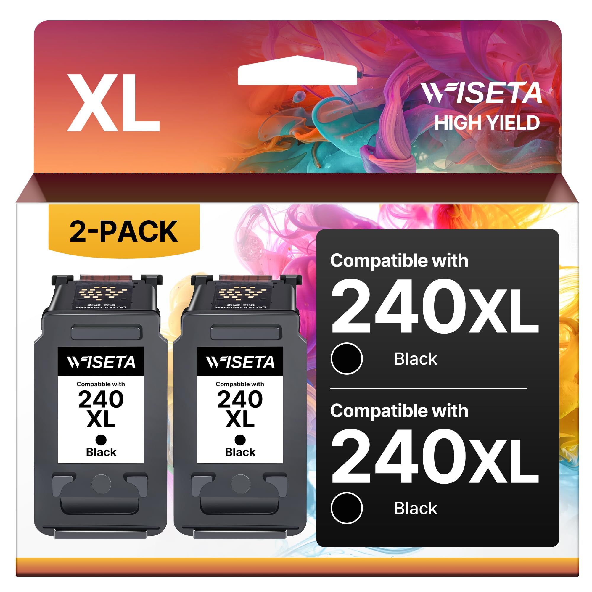 240XL Black Ink 2 Pack for Canon 240XL 240 XL PG240 Compatible with Canon Printer Ink 240 XL for MG3620, TS5120, MG2120, MG3120, MG4120, MG2220, MG3220, MG3520 Printer