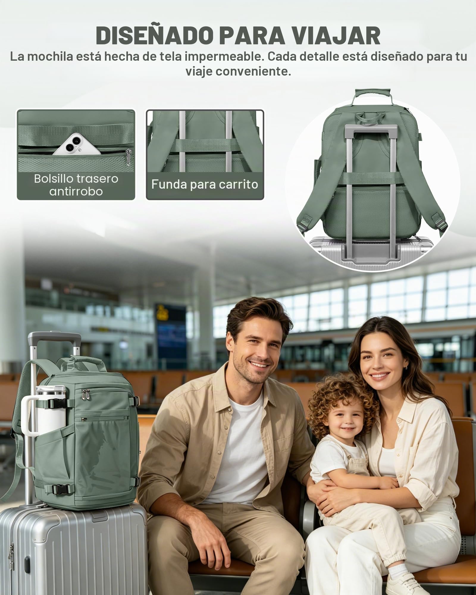 SZLX Mochila al Vacío con Bomba Equipaje de Mano 40x30x20 Ryanair Vueling Wizzair Mochila Viaje Cabina Avion 40x20x25 Mujer Maletas de Viaje Cabina 45x36x20 Easyjet Mochila Portatil con USB Hombre