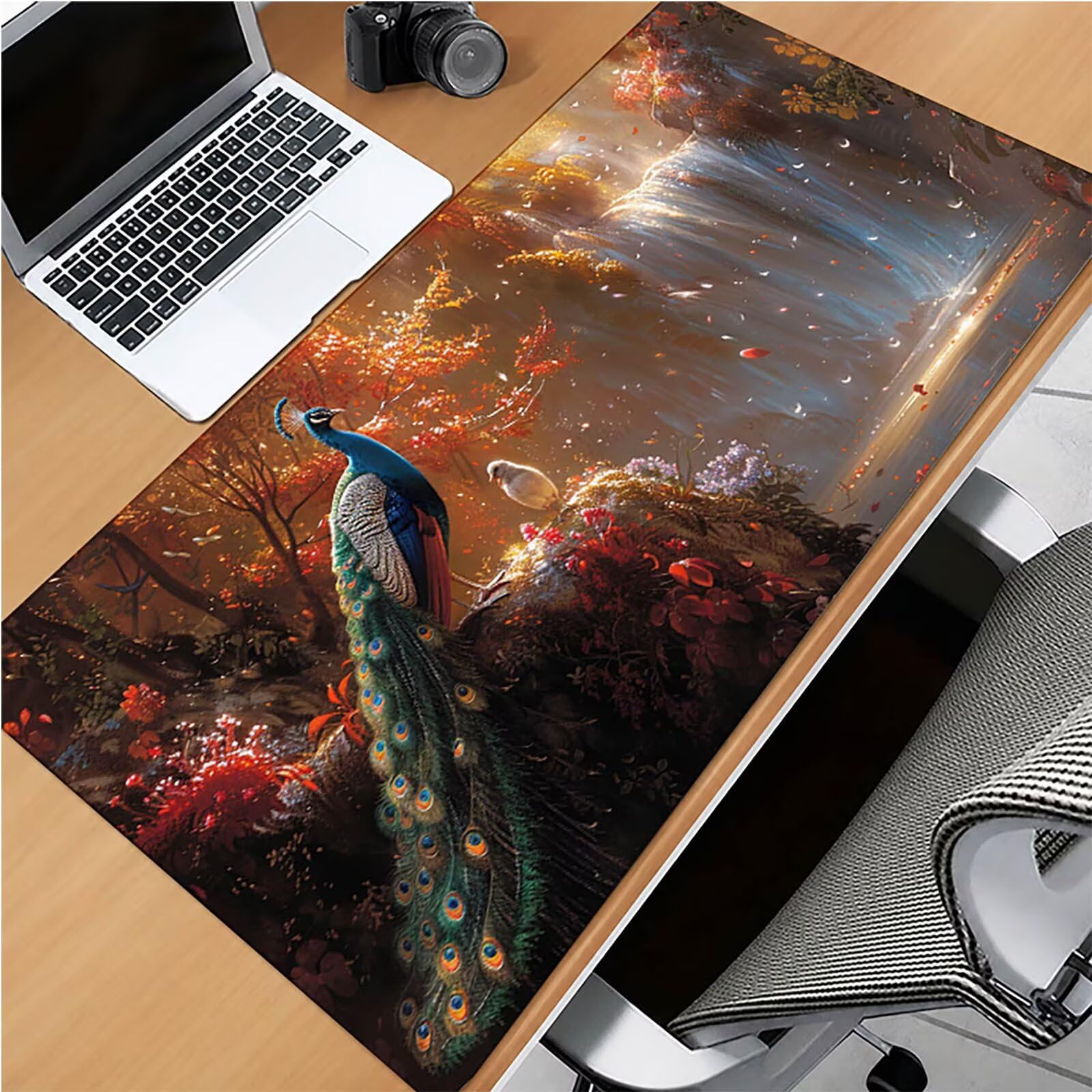 Azul Alfombrilla Ratón XXL 1600x800x3mm, Pavo Real Mouse Pad 7-1278 | Alfombrilla Ratón Gaming Mejora la Precisión y la Velocidad, Alfombrilla Escritorio para Jugadores de PC, Oficina