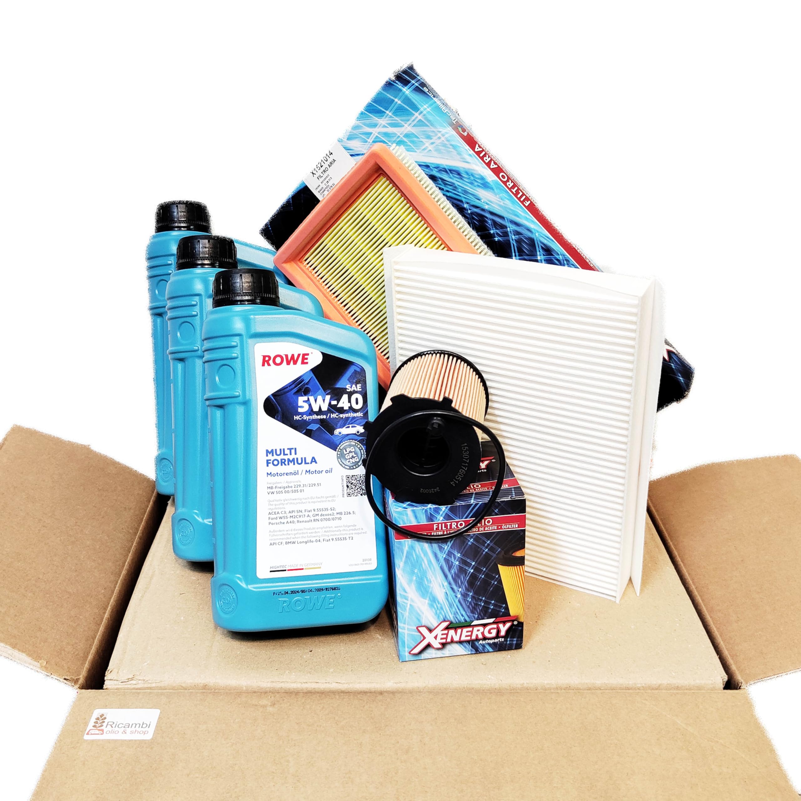 KIT Tagliando e Manutenzione Specifico per Fiat 500L 0.9 TwinAir Turbo NATURAL POWER CNG METANO 63KW 86HP 312A2000 (Kit3ltLOAB)