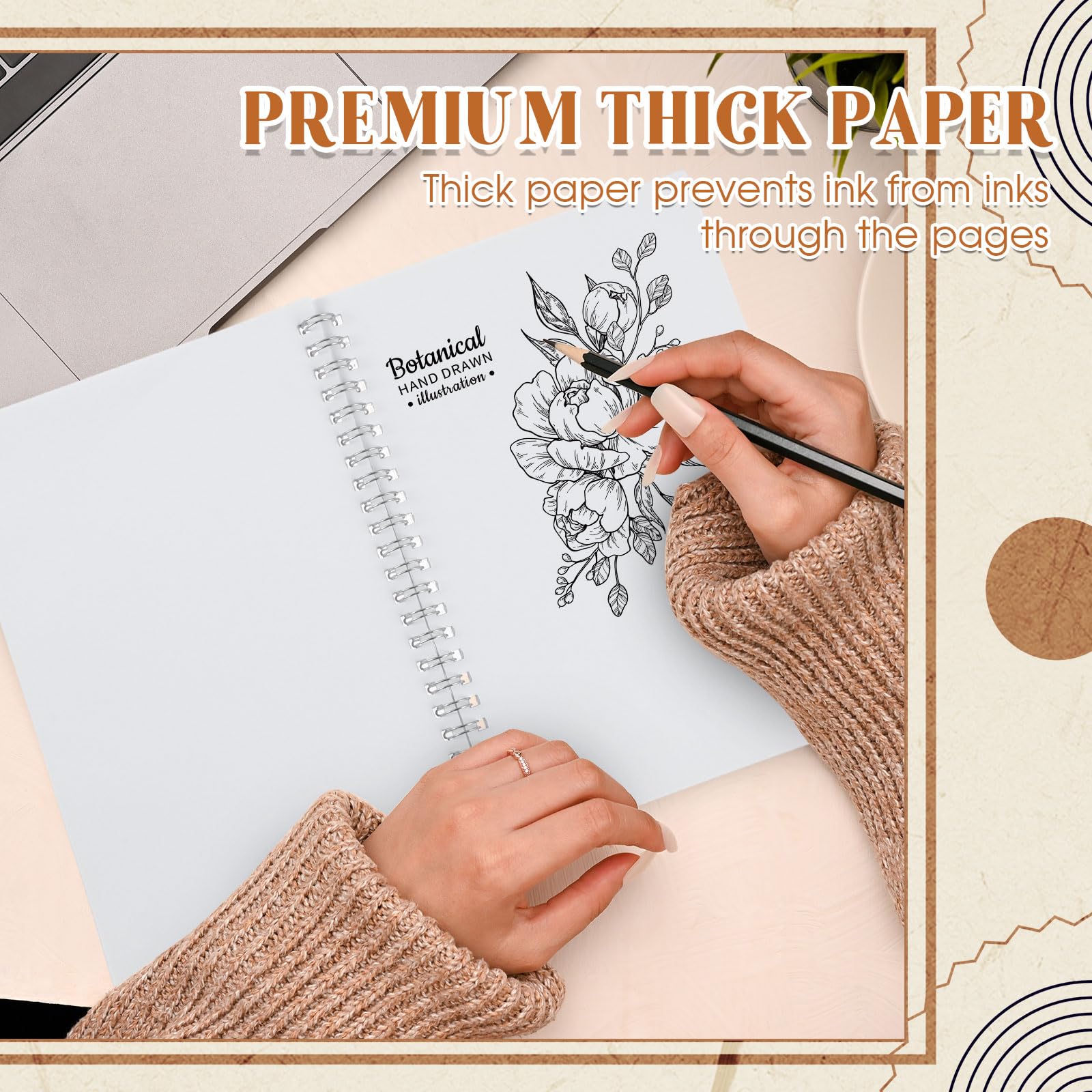 Henoyso 10 quaderni vuoti a spirale 5,7 x 8,3 con copertina rigida trasparente 100 pagine per libro Taccuino vuoto senza righe spesse quaderni a spirale per disegnare schizzi