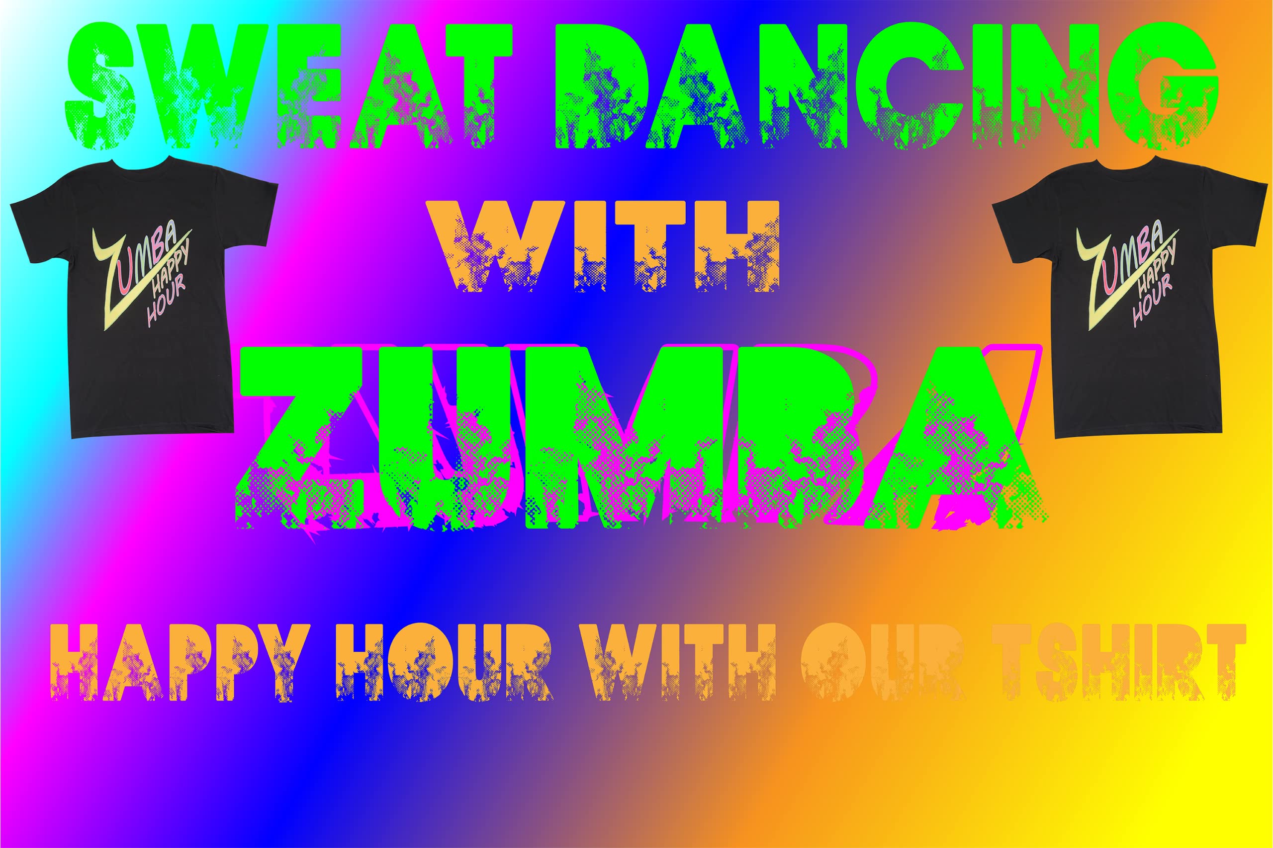 Zumba ubrania dla kobiet: T-shirt gotowy na podłogę do tańca, idealny dla osób na siłowni - zabawa dla kobiet, prezenty fitness i prezenty zumba