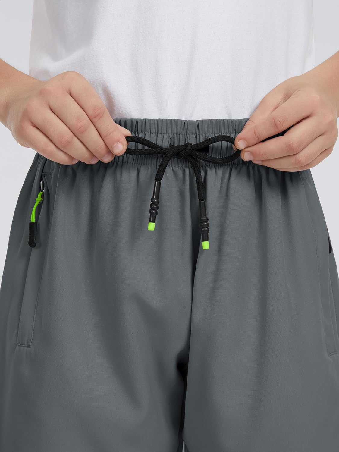 3 Pack Boys Shorts with Zipper Pockets Athletic Quick Dry Youth Teen Kids Running Basketball Soccer Drawstring Shorts