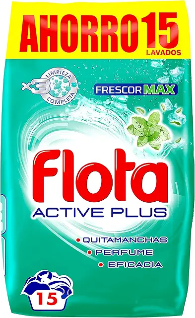 FLOTA Frescor Max Detergente Lavadora en Polvo - Sabão em Pó para Ropa Blanca y de Color