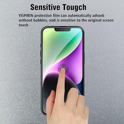 Miniatura 3 de YISPIRIN Protector de pantalla frontal y trasera compatible con iPhone 14 Plus de 6.7 pulgadas, 2 protectores delanteros + 2 protectores traseros +