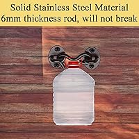 Vista 3 de Waziaqoc 2 cierres de gancho y ojo de 2 pulgadas para puerta, cerradura de puerta de acero inoxidable negro resistente, pestillo de bloqueo