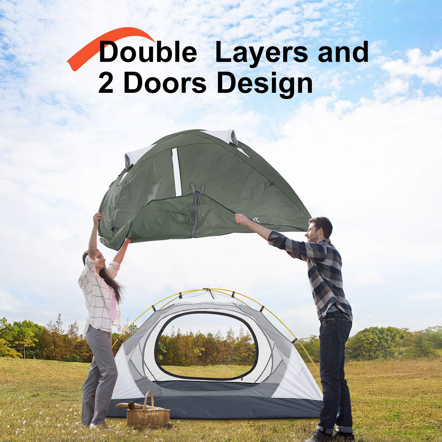 【新着商品】BISINNA テント 2人用 二重層 超軽量2.16kg アウトド Amazon.co.jp: BISINNA テント 2人用 二重層 超軽量2.16kg