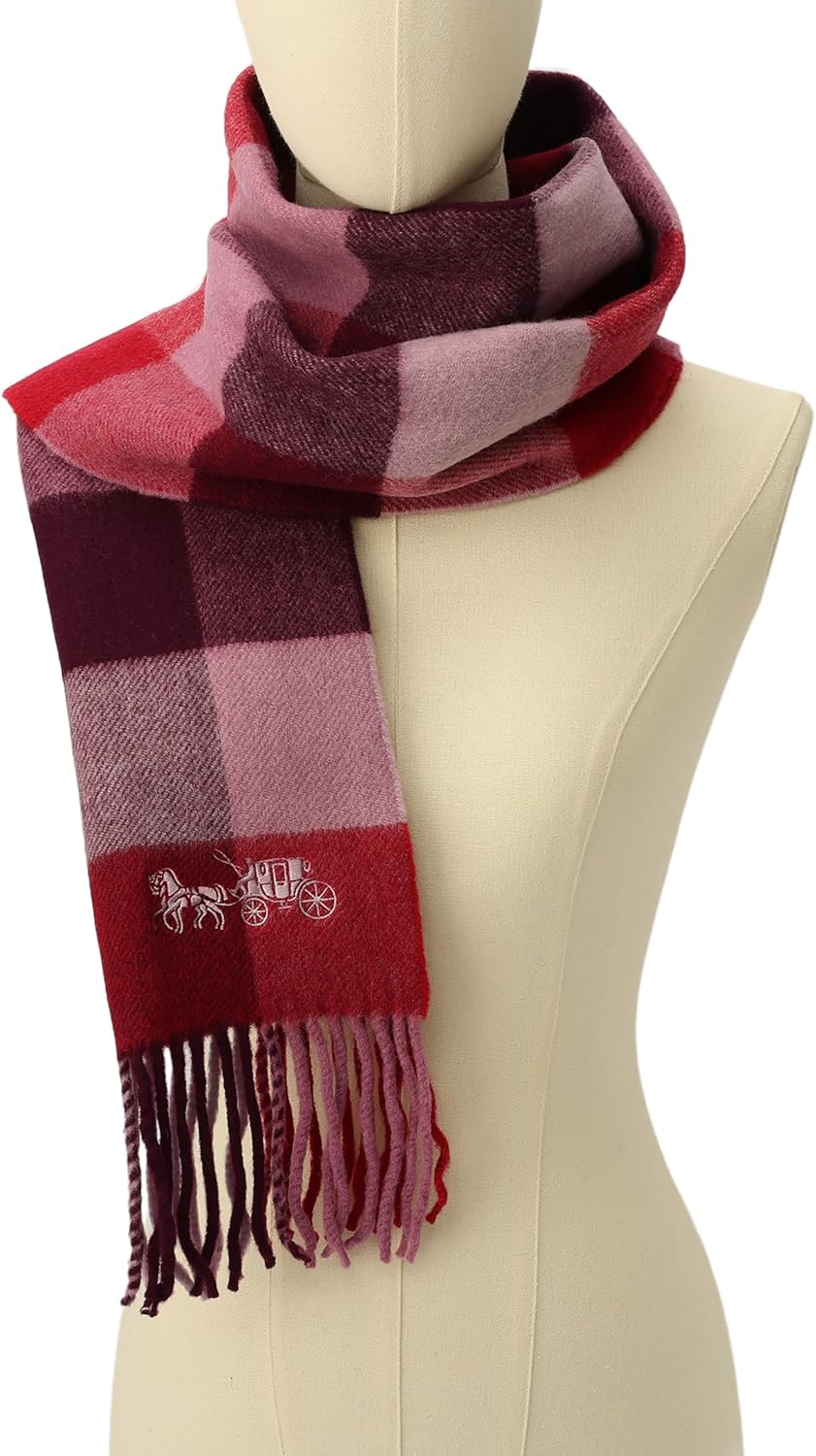 COACH womens Multicolored Check Muffler - Image 6