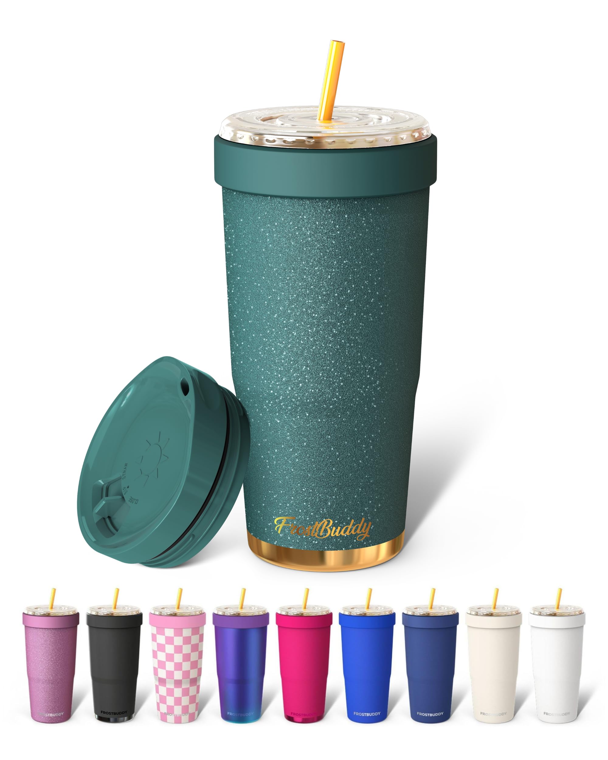 Frost Buddy Togo Buddy 30 oz Insulated Tumbler, Emerald Glitz
