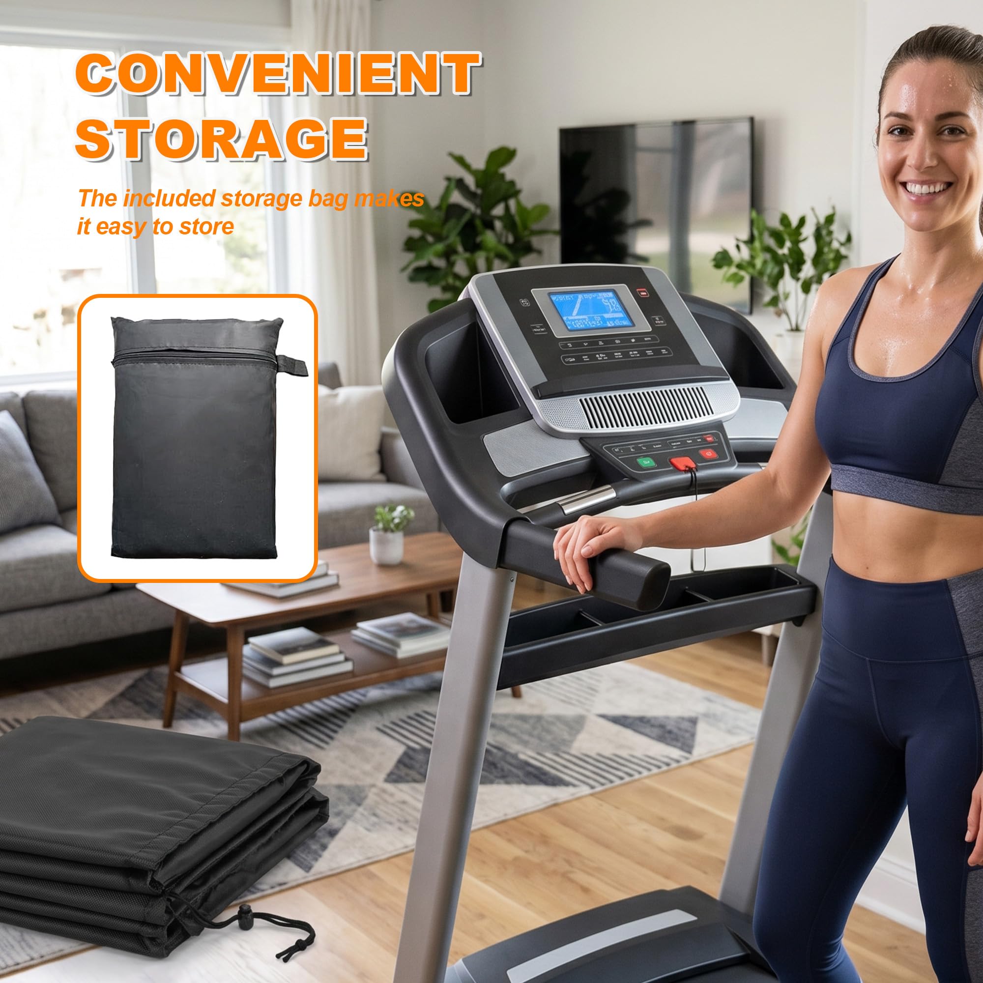 Wasserdichte Laufbandabdeckung, Abdeckung für Laufband Universal Laufmaschinen Schutzhülle Sonnenschutz Staubtuch Abdeckung für Sport Laufmaschinen, Fitnessgeräte.