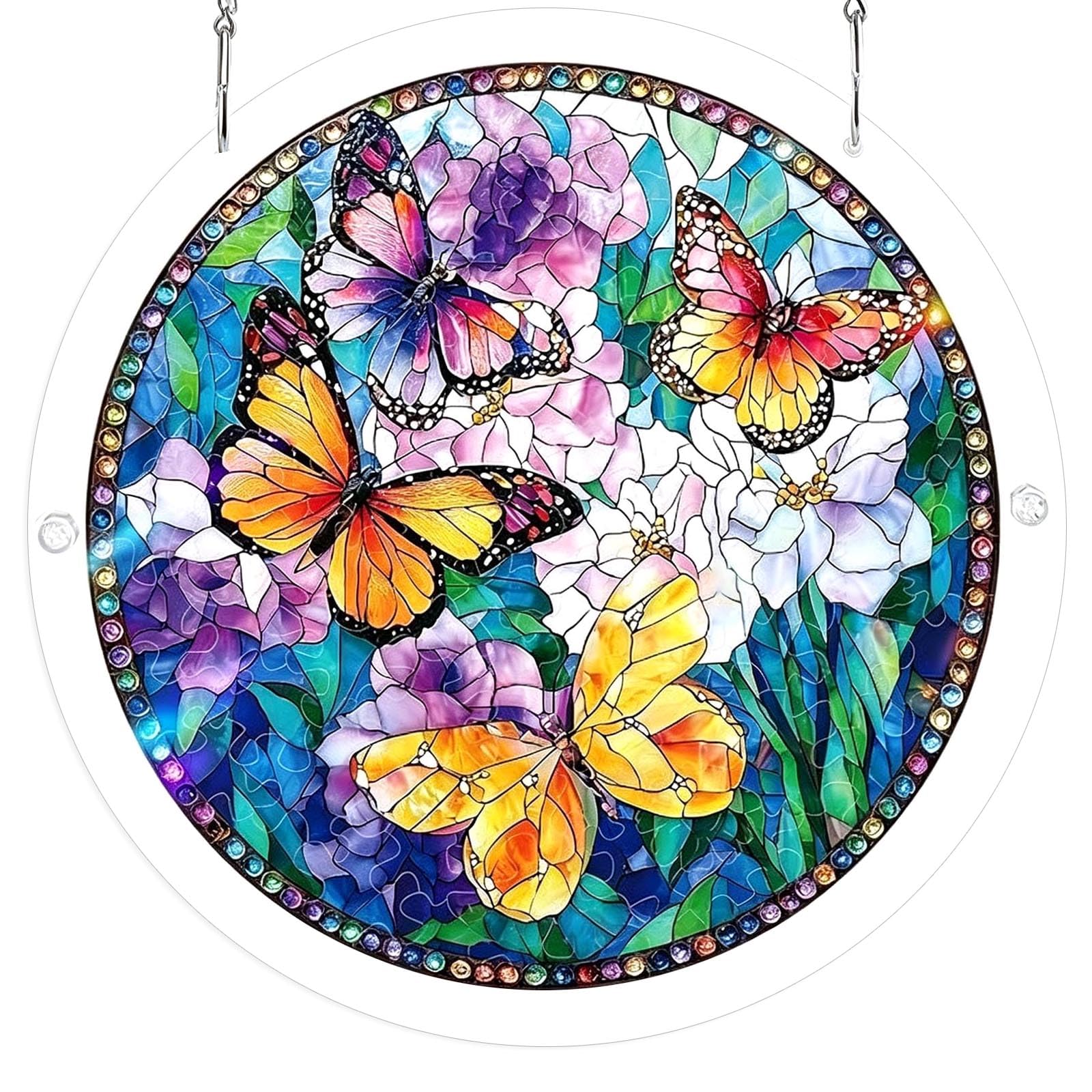 Puzzle Suncatchers 2D Acrylic Stained Glass Effect Window Hanging Garden Decors Valentines Day Womens Acrylic Puzzle Suncatchers