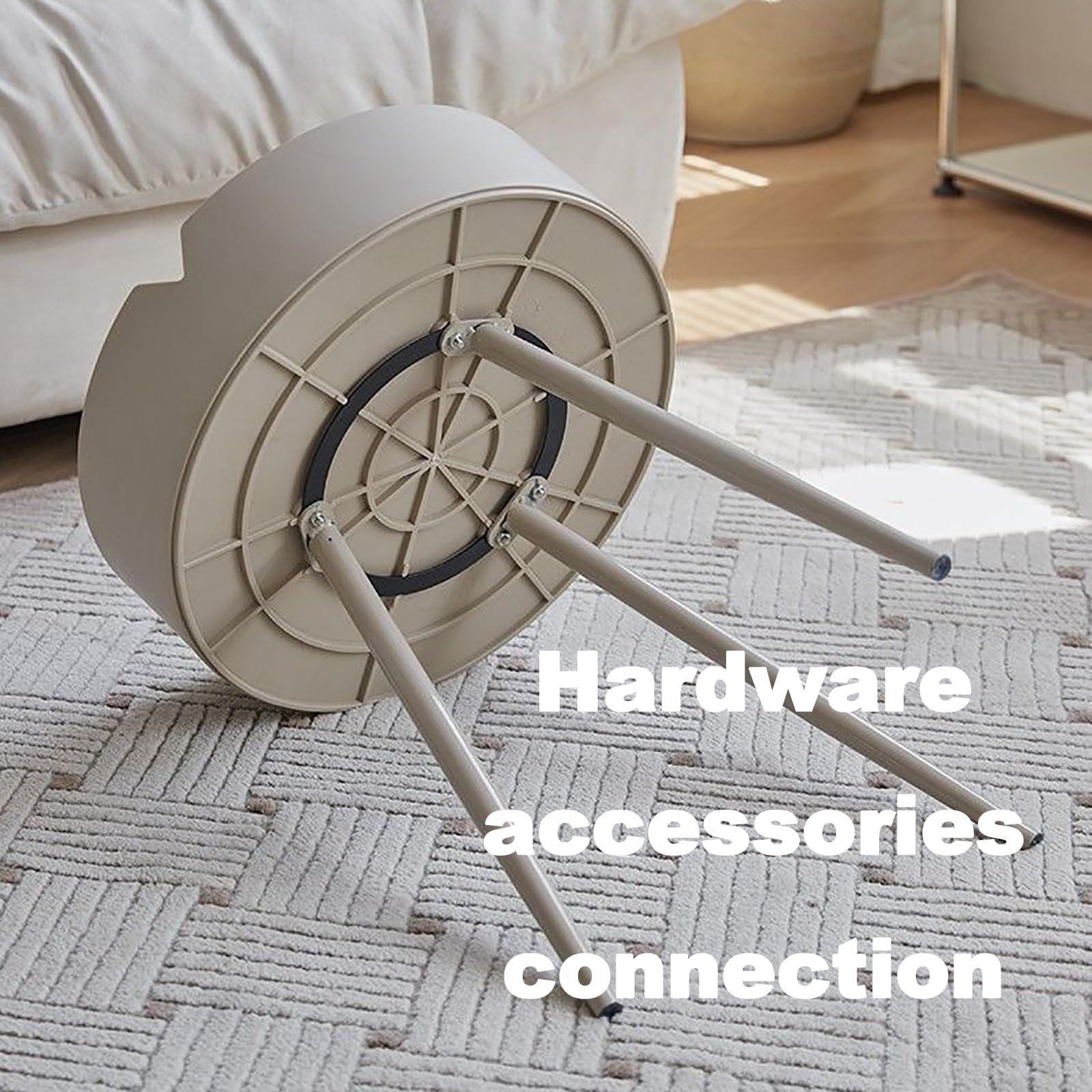 Amazon｜ナイトテーブルモダンシンプル、収納テーブルラウンド、屋内