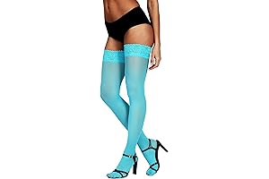 Tailored Teal Thigh High Stockings: Embrace Alluring Elegance
