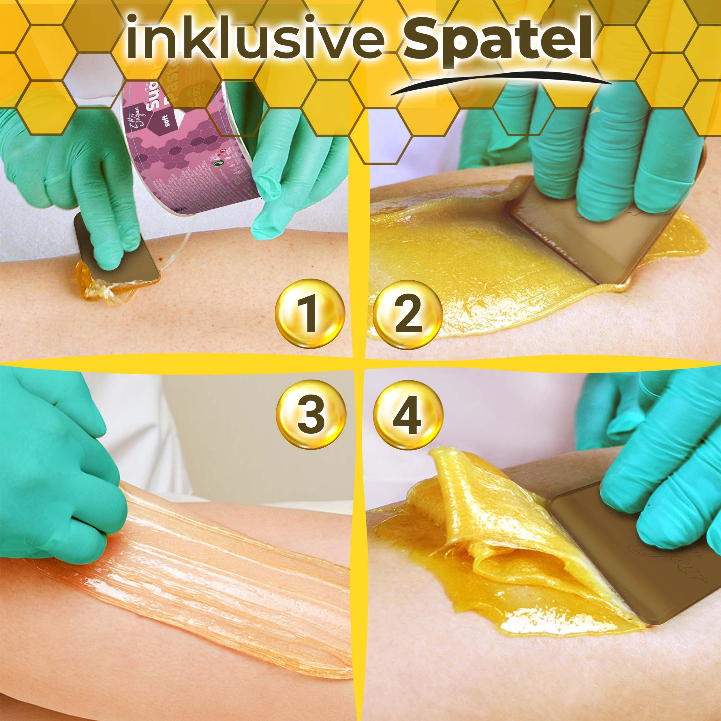 Sugaring Paste Mrs. Sugar 1x Zucker-Spatel, Strong Zuckerpaste Haarentfernung 550g (Strong)