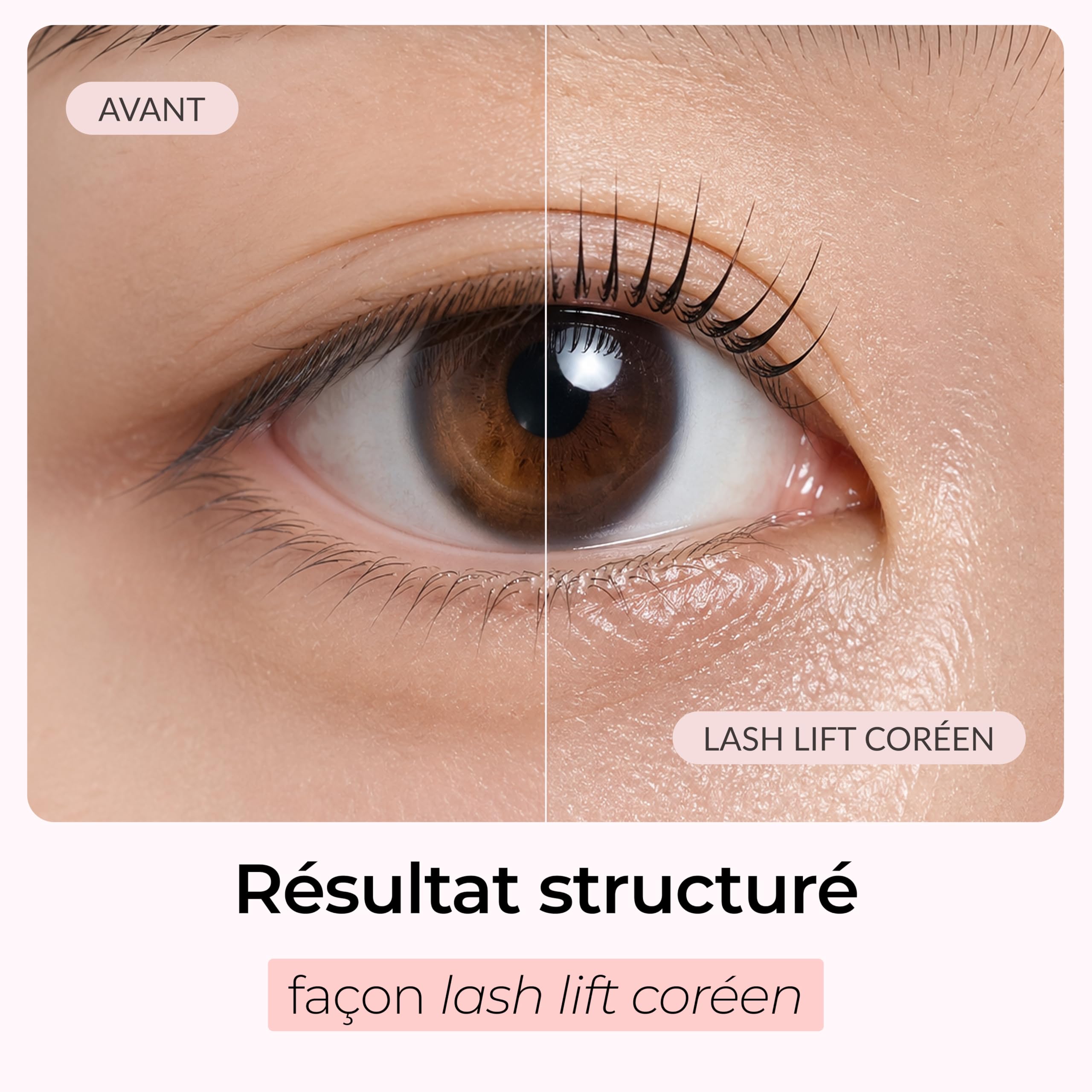 Une Pause Poudrée Kit Rehaussement de Cils Lash Lift Coréen Professionnel | Technique Sans Colle | Résultat Lifté Naturel Brillant & Durable | Formule Nourrissante | 10 à 15 Poses