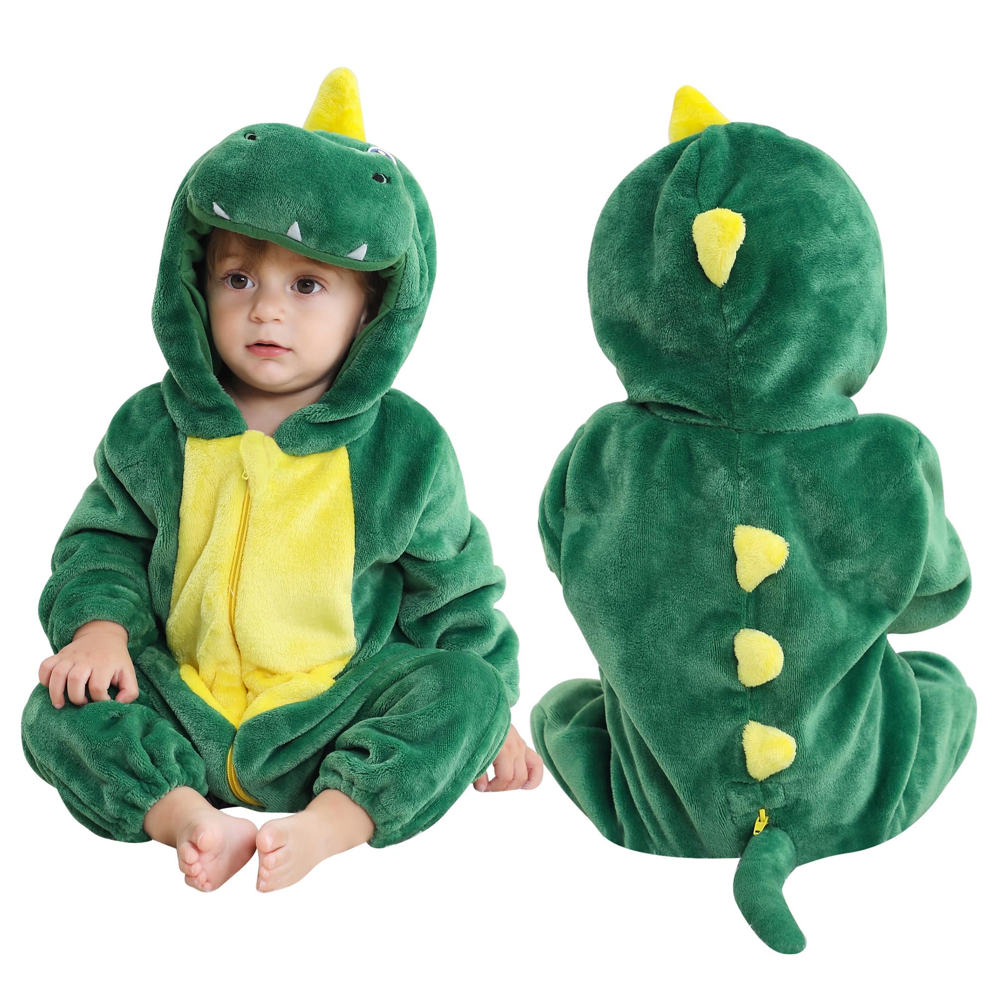 Costume Cosplay di Halloween Unisex con Cappuccio a Forma di Animale per Neonati Maschi e Femmine 2-36 Mesi