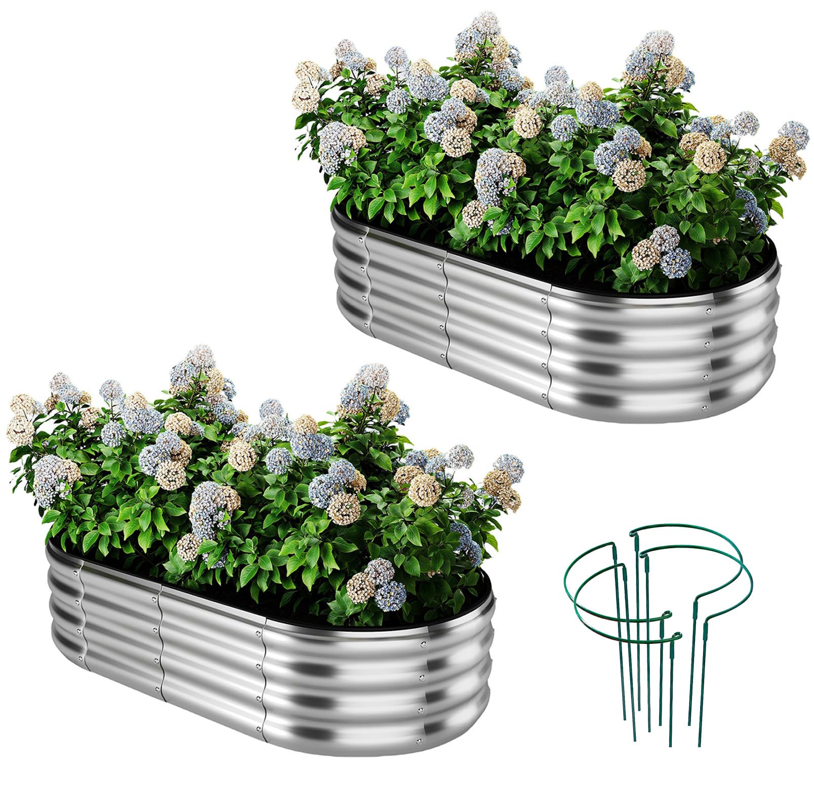ZFHgarden Galvanized Metal Planter