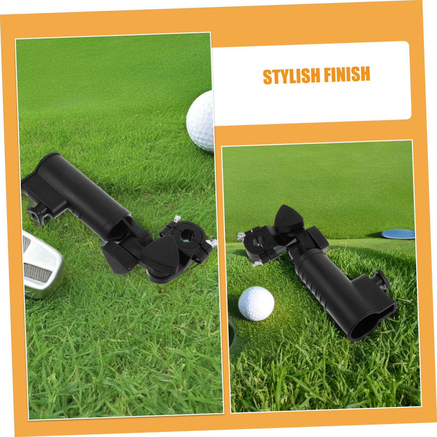 SUPVOX 2 Pinzas para Paraguas De Carrito De Golf Soporte para Paraguas De Golf Abrazadera Negra