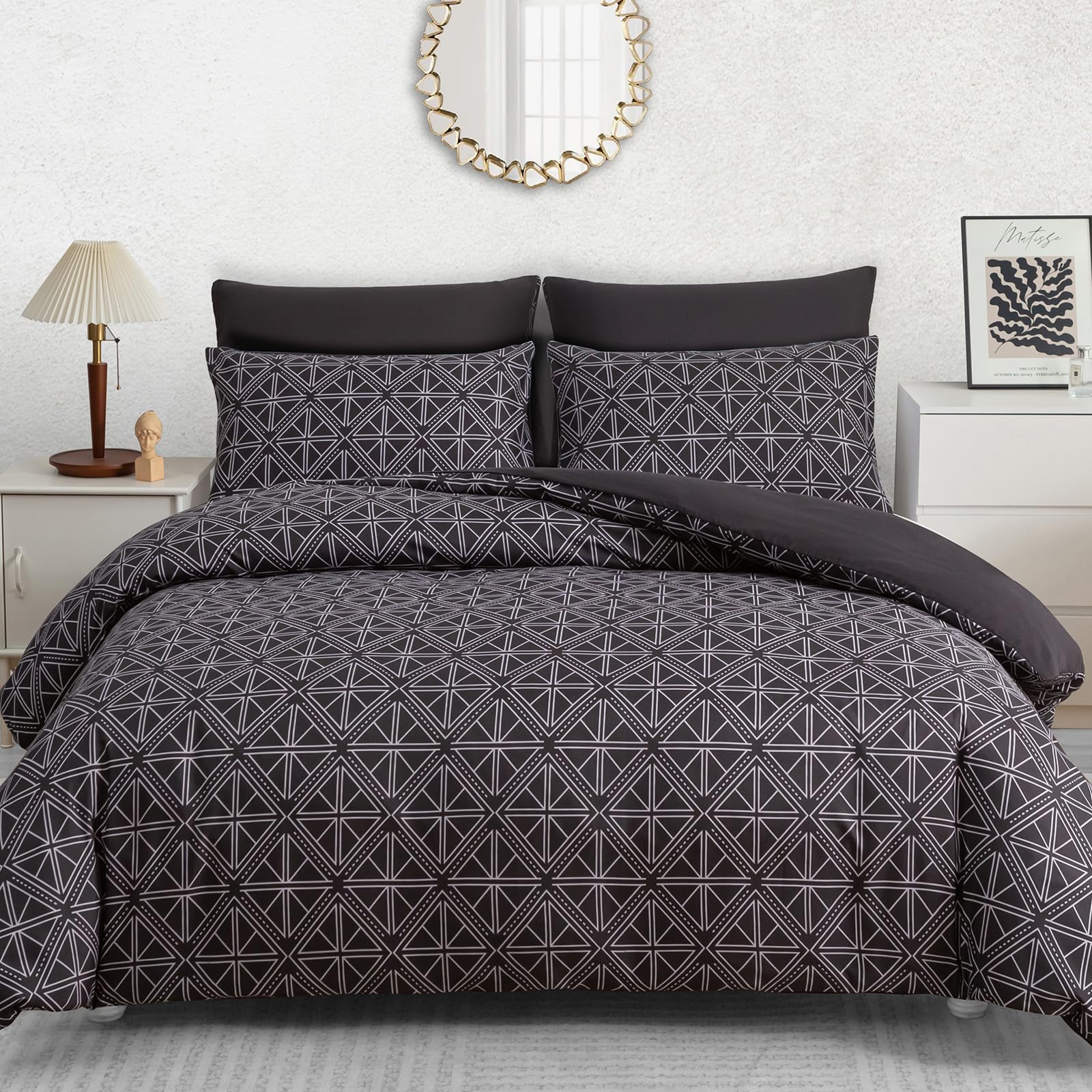 Pamposh Double Duvet Set, Brushed Microfiber Double Duvet Cover - Image 3