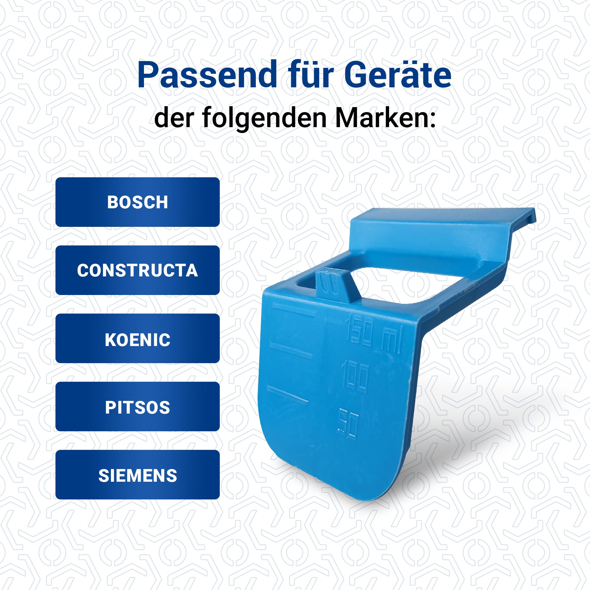 VIOKS Flüssigwaschmitteleinsatz Waschmaschine Ersatz für Siеmens 00637516 | Trenneinsatz Waschmittel Dosierhilfe Flüssigwaschmittel Trennklappe Klappe, ersetzt 637516, für Einspülschale