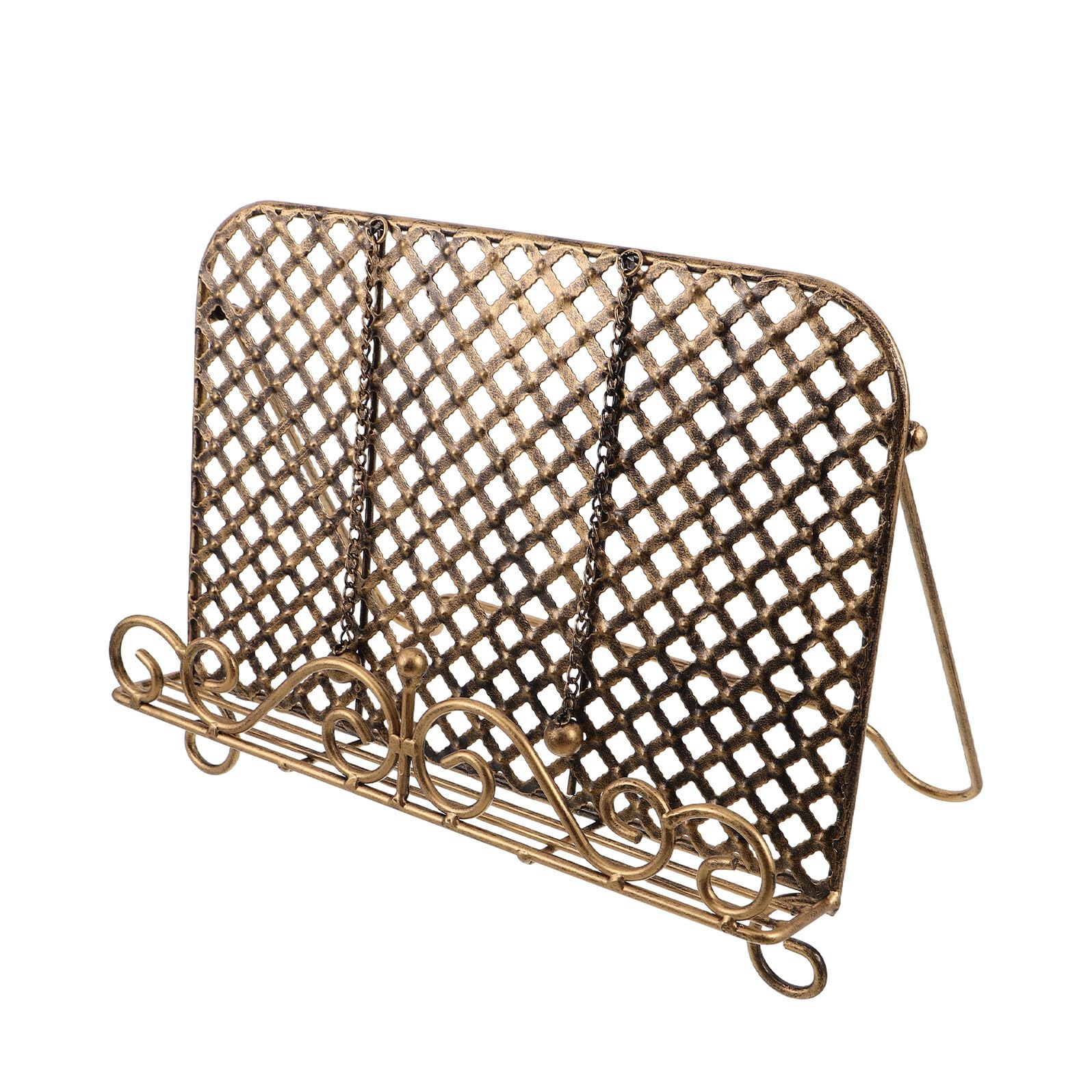 Estante de recetas de metal con diseño estilizado para elevar la decoración de la cocina