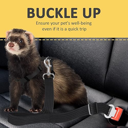 Miniatura 3 de SunGrow Cinturón de seguridad para perro para automóvil, cinturón de seguridad ajustable de nailon para mascotas, compatible con todos los