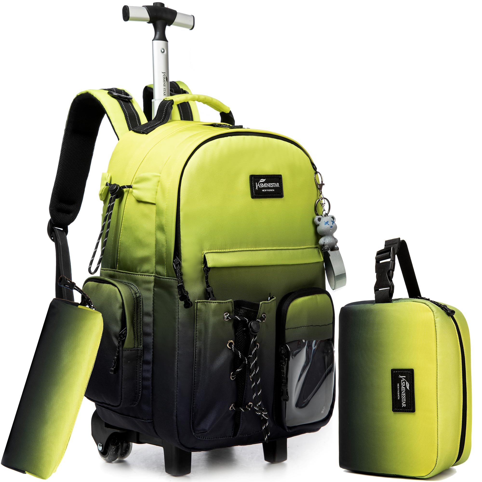 Rolling Backpack for School Backpack with Wheels for Teens Carry On Luggage with Wheels Backpacks for Teens Girls Boys Backpacks with Wheel for