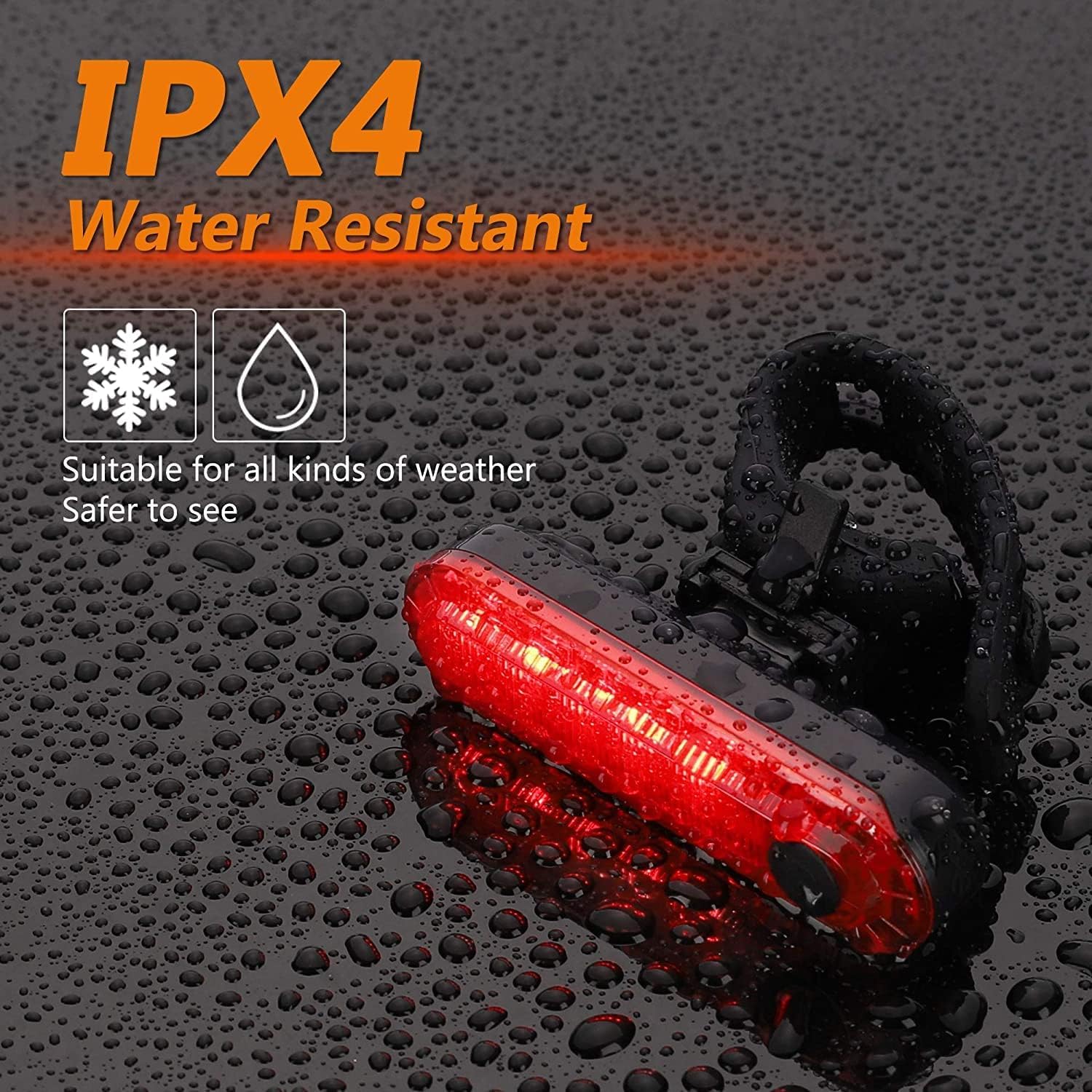MARSYLUX USB Rechargeable LED Rear Bike Light – Waterproof Bicycle Taillight for Night Riding, High Visibility & Safety – Back Light for Cycle Riders Pack of 1PCS 3