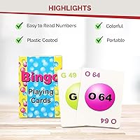 Vista 5 de MR CHIPS Tarjetas de bingo a prueba de atascos con ventanas deslizantes, paquete de 25 más baraja de tarjetas de llamada