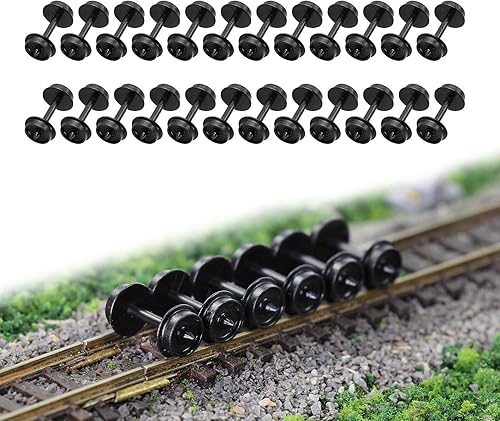 24pcs POM Plastic 33'' Ruedas para Modelo Tren 1160 N Escala Rueda HP28 (escala N)